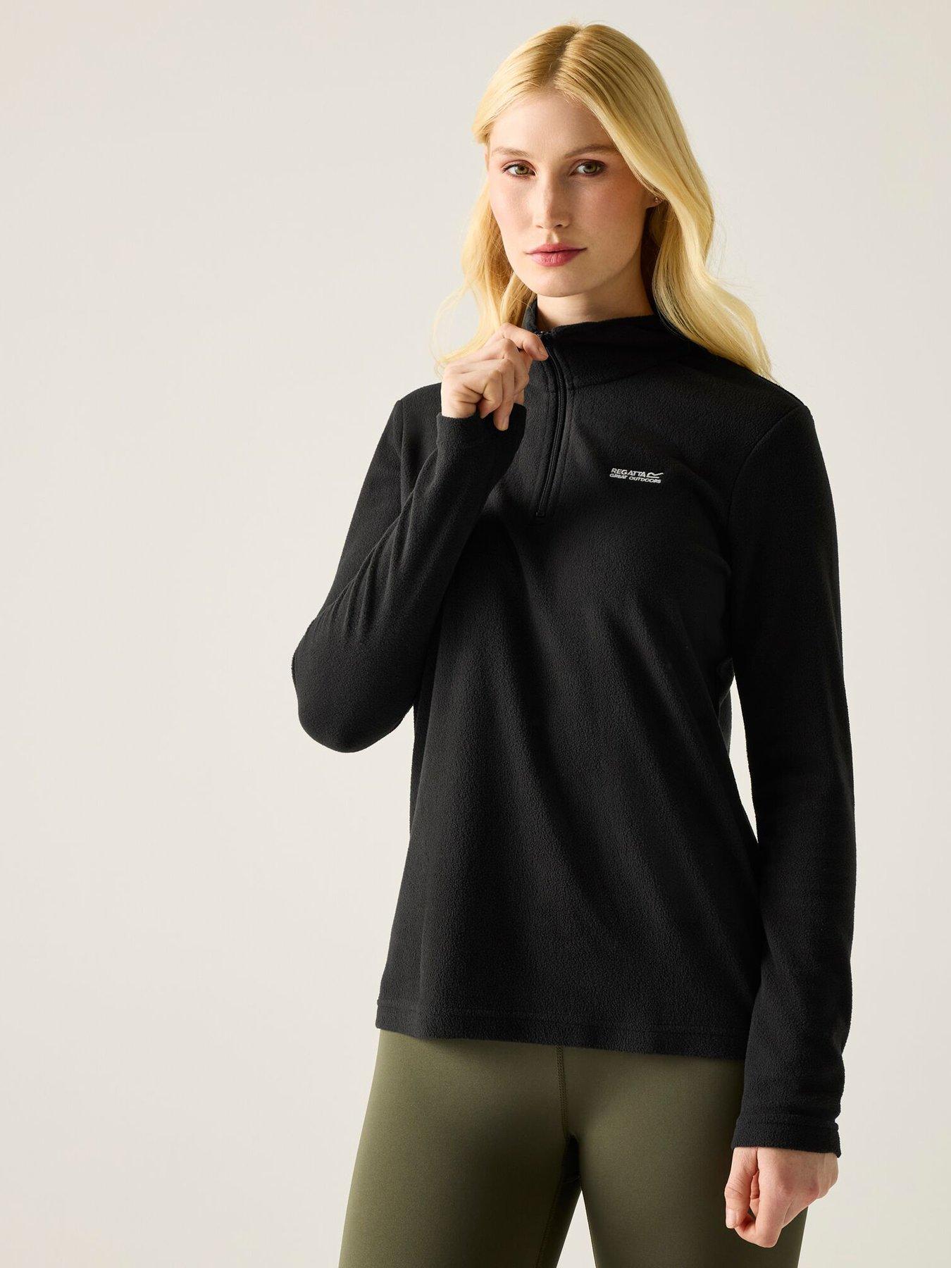 Image 1 of 7 of Regatta Womens Sweethart Half Zip Fleece - Black