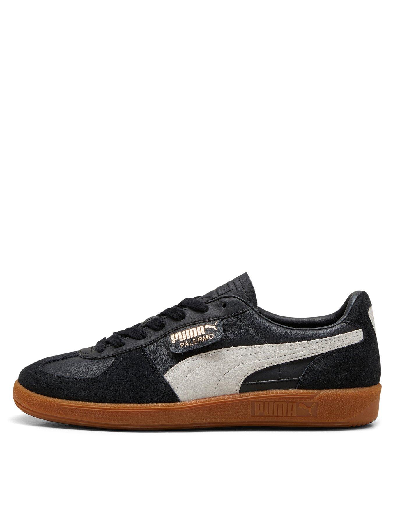 Puma Unisex Palermo Leather Trainers - Black