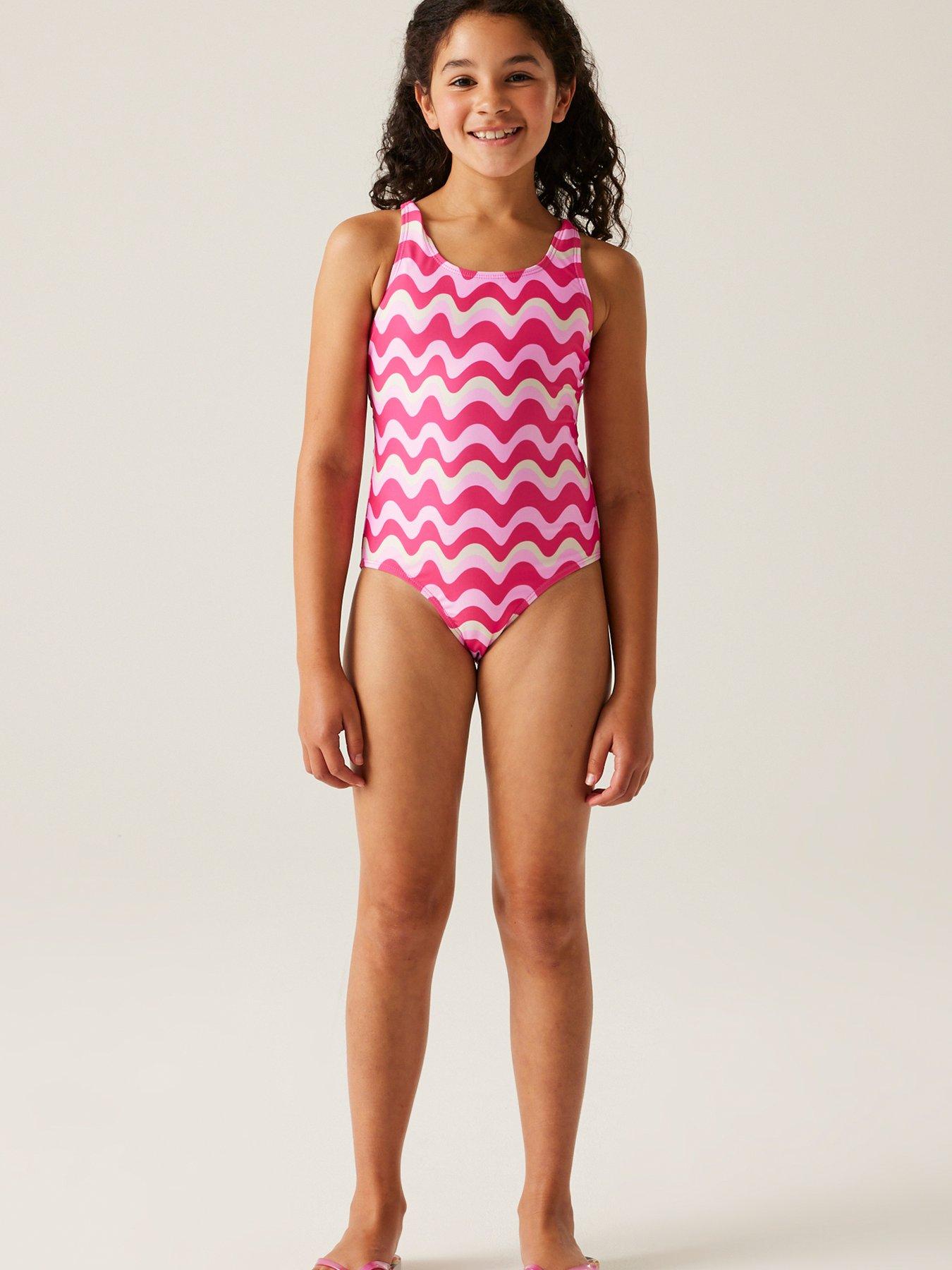 Image 3 of 6 of Regatta Katrisse Kids Swimming Costume - Pink