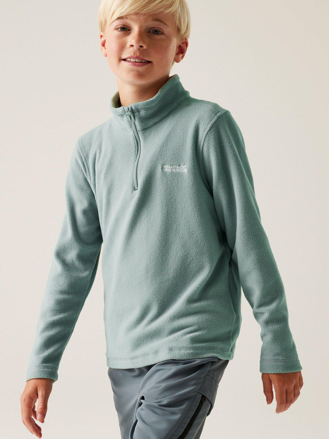 Image of Regatta Hot Shot II Kids Half Zip Fleece Top - Grey
