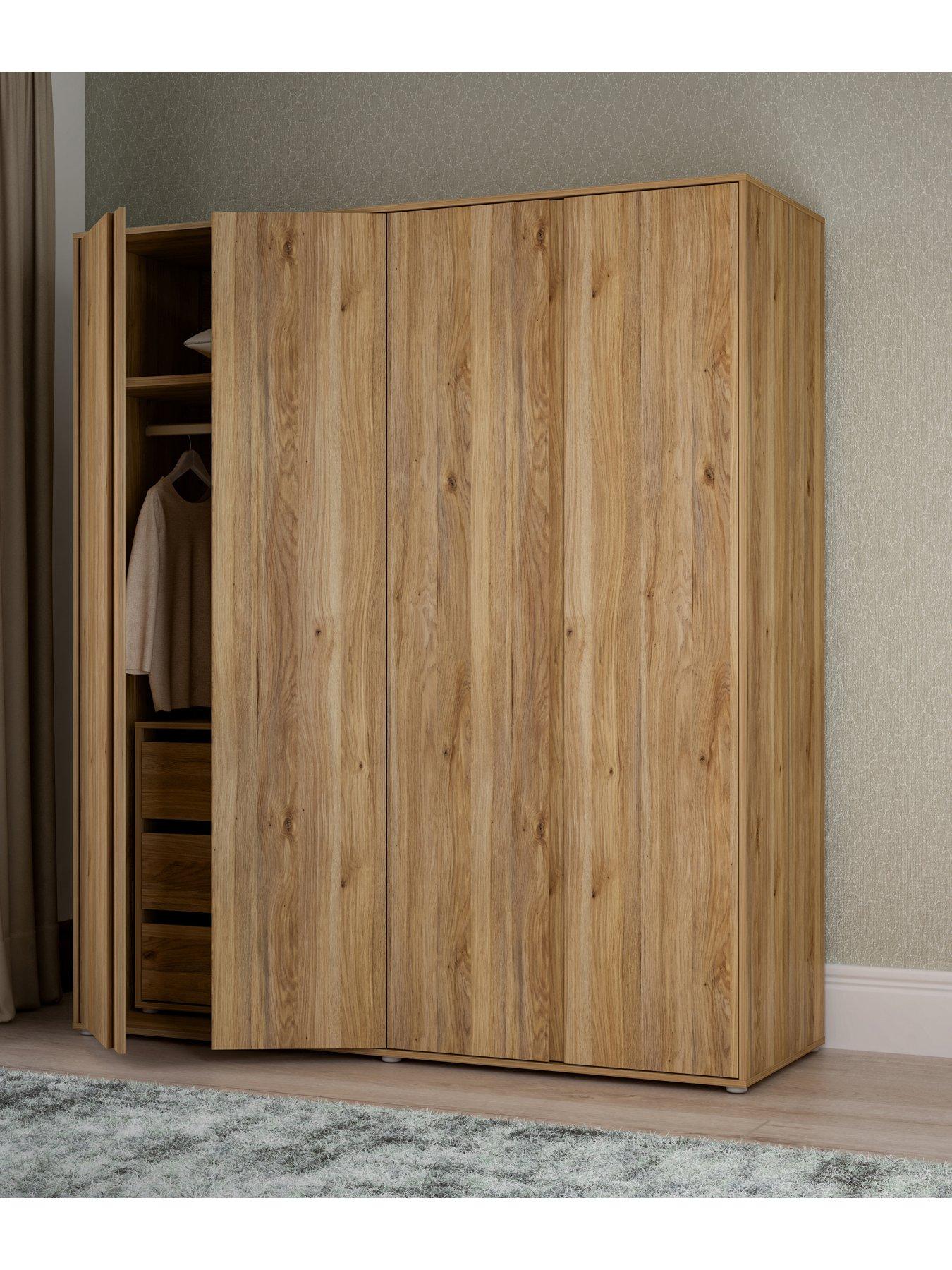 The Very Collection Lisson 4 Door Wardrobe with Internal Chest of Drawers - New Oak - FSC® Certified