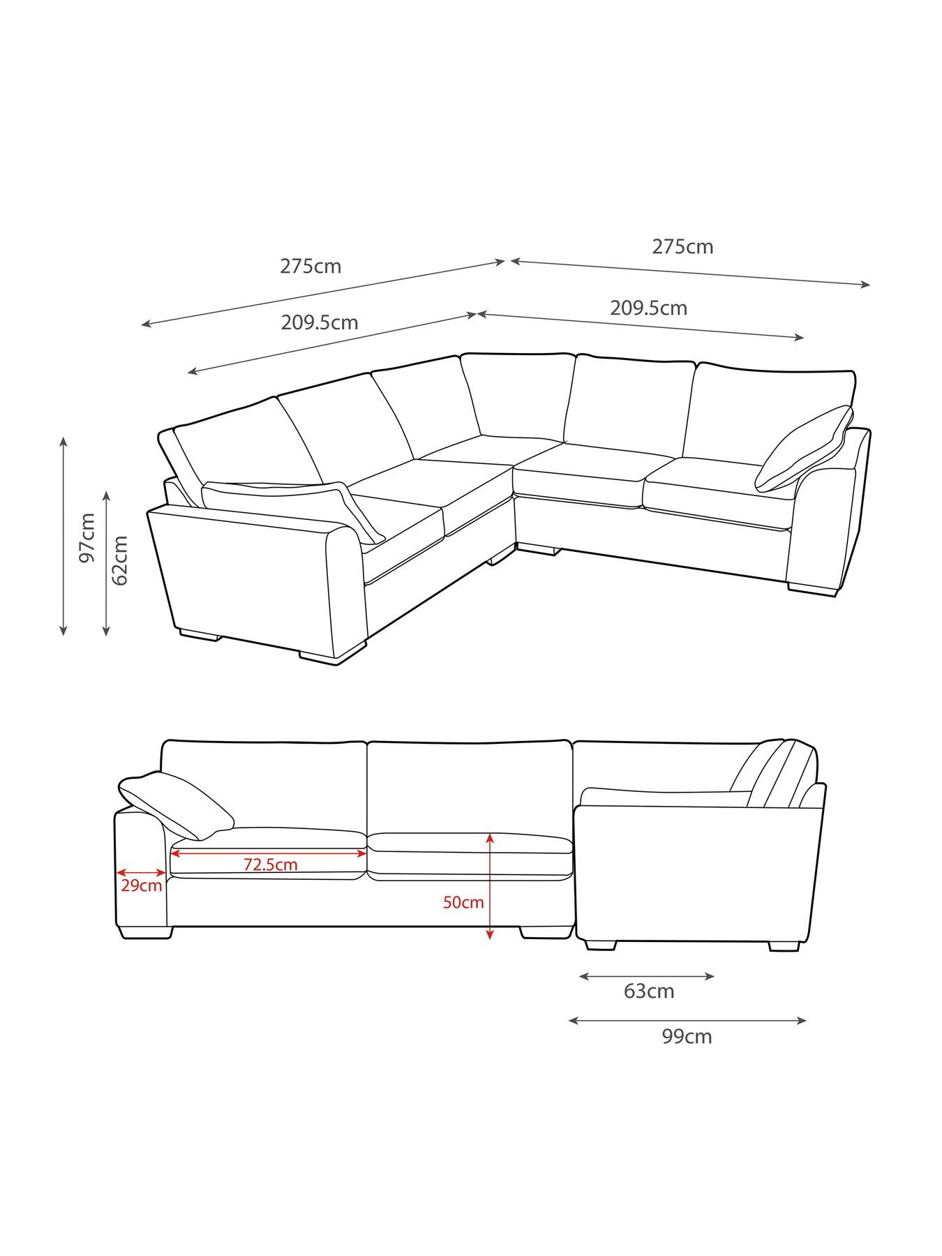 Image 7 of 7 of Very Home Ascot Fabric Corner Group Sofa&nbsp;- Made to order in the UK