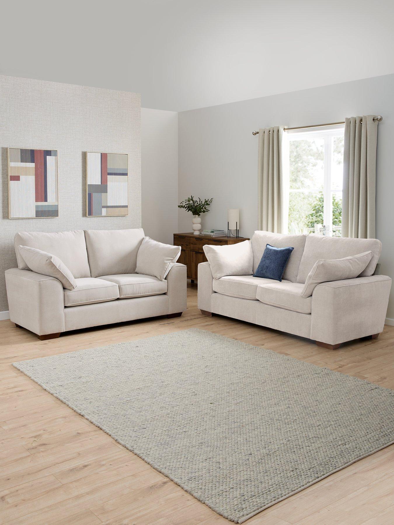 Very Home Ascot 3 + 2 Seater Fabric Sofa Set (Buy  &  SAVE!) - Made to order in the UK