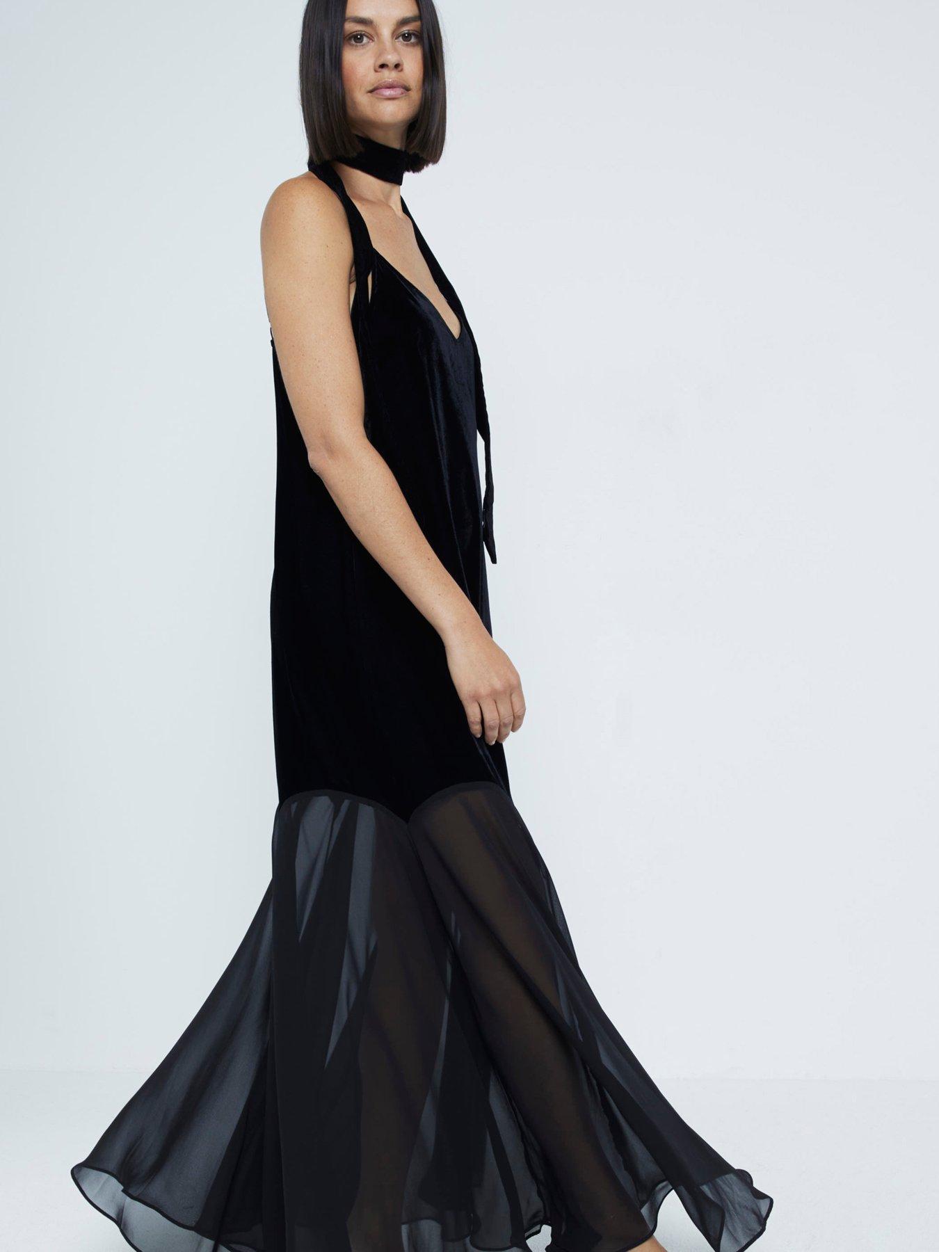 river-island-velvet-chiffon-maxi-dress-blackstillFront