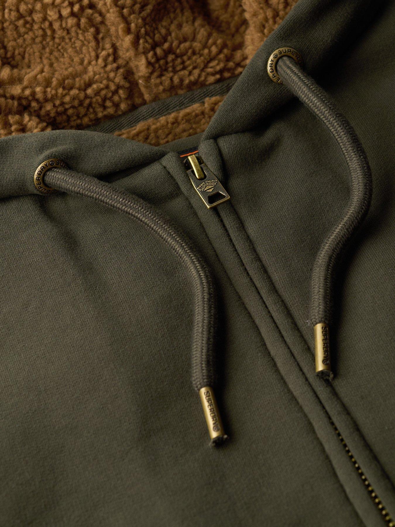 superdry-borg-lined-zip-hoodie-dark-greendetail