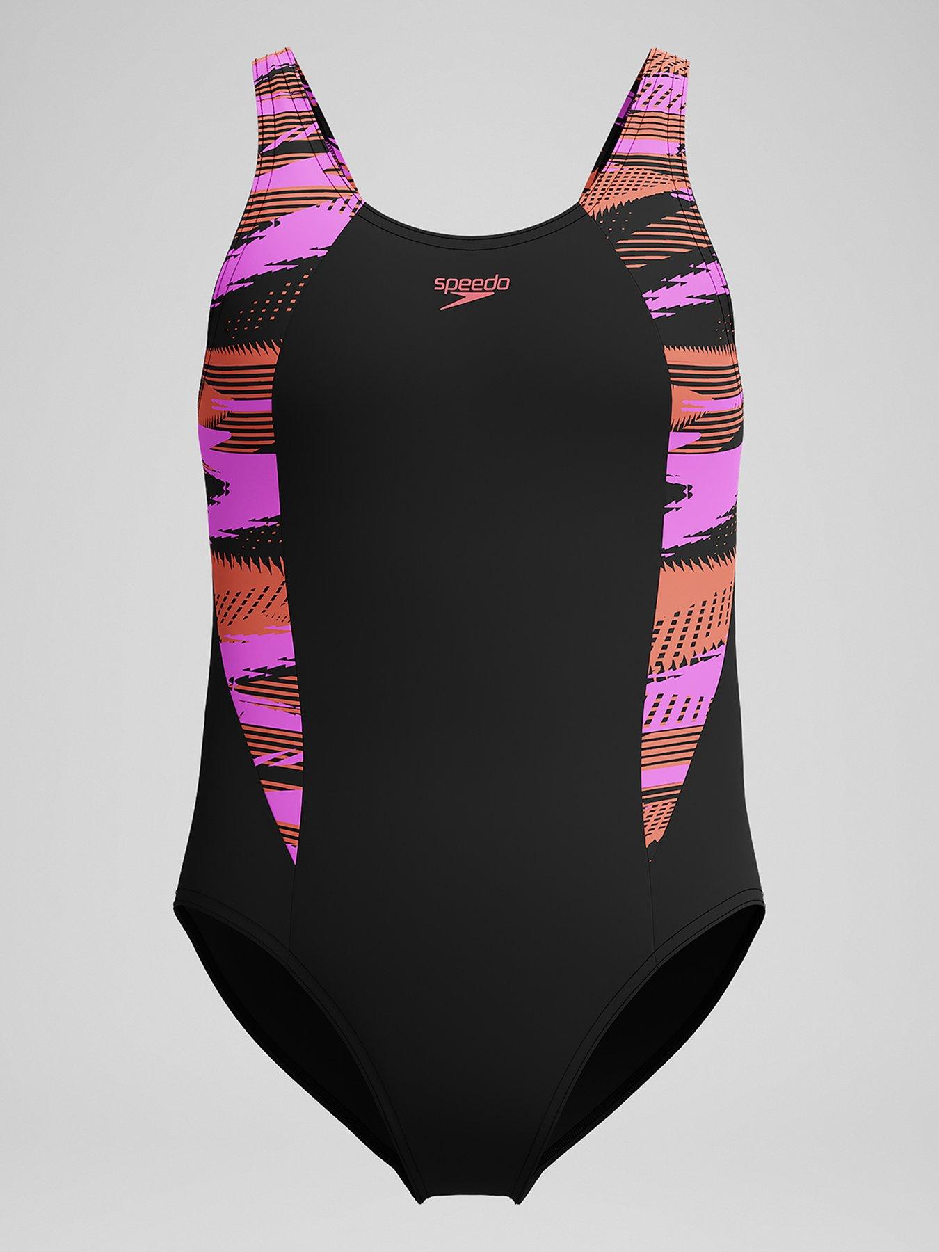 Image 1 of 4 of Speedo Girls Hyperboom Splice Muscleback - Black/pink