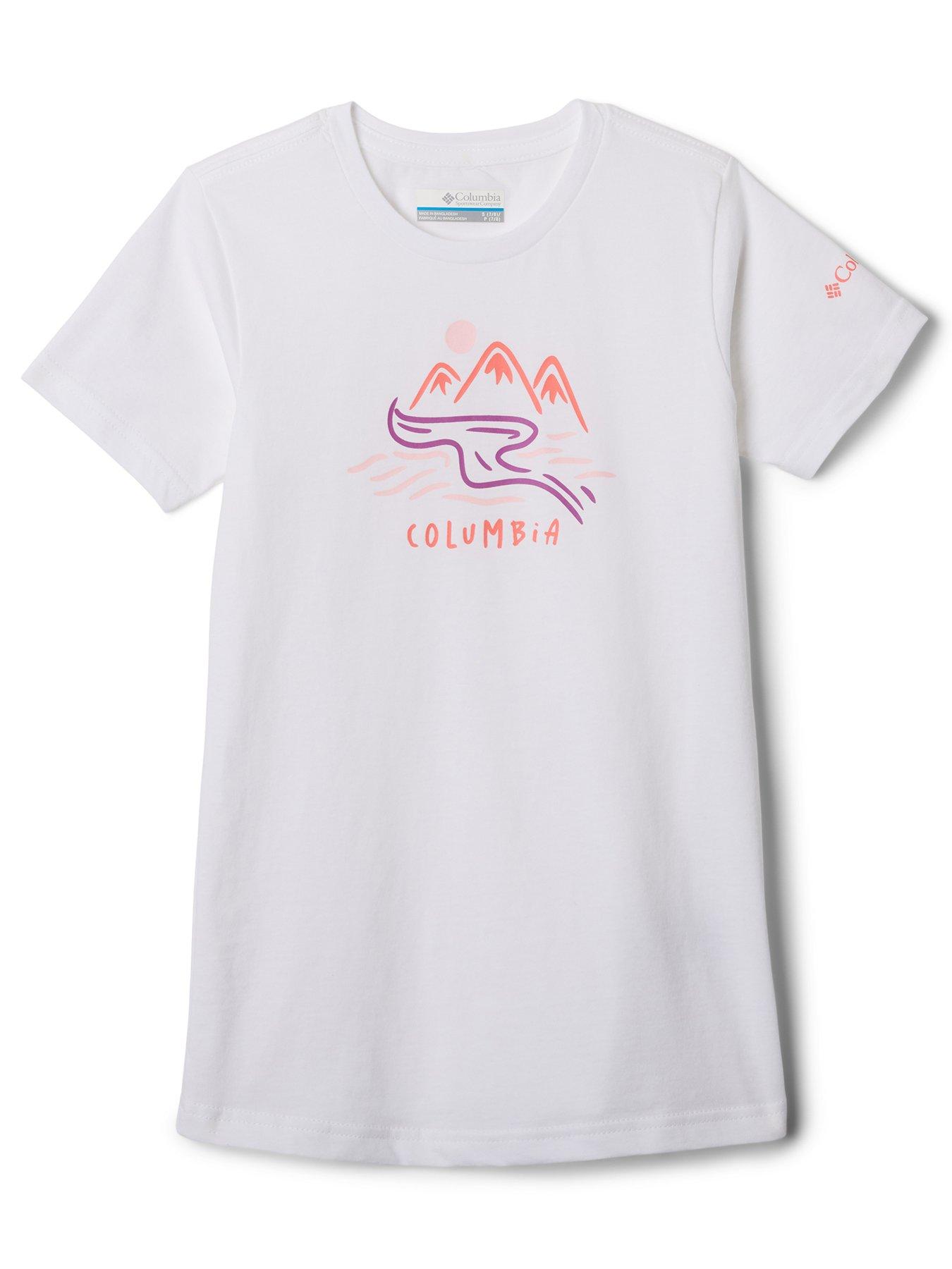 Columbia Girls Mission Lake Short Sleeve Graphic T-Shirt - White