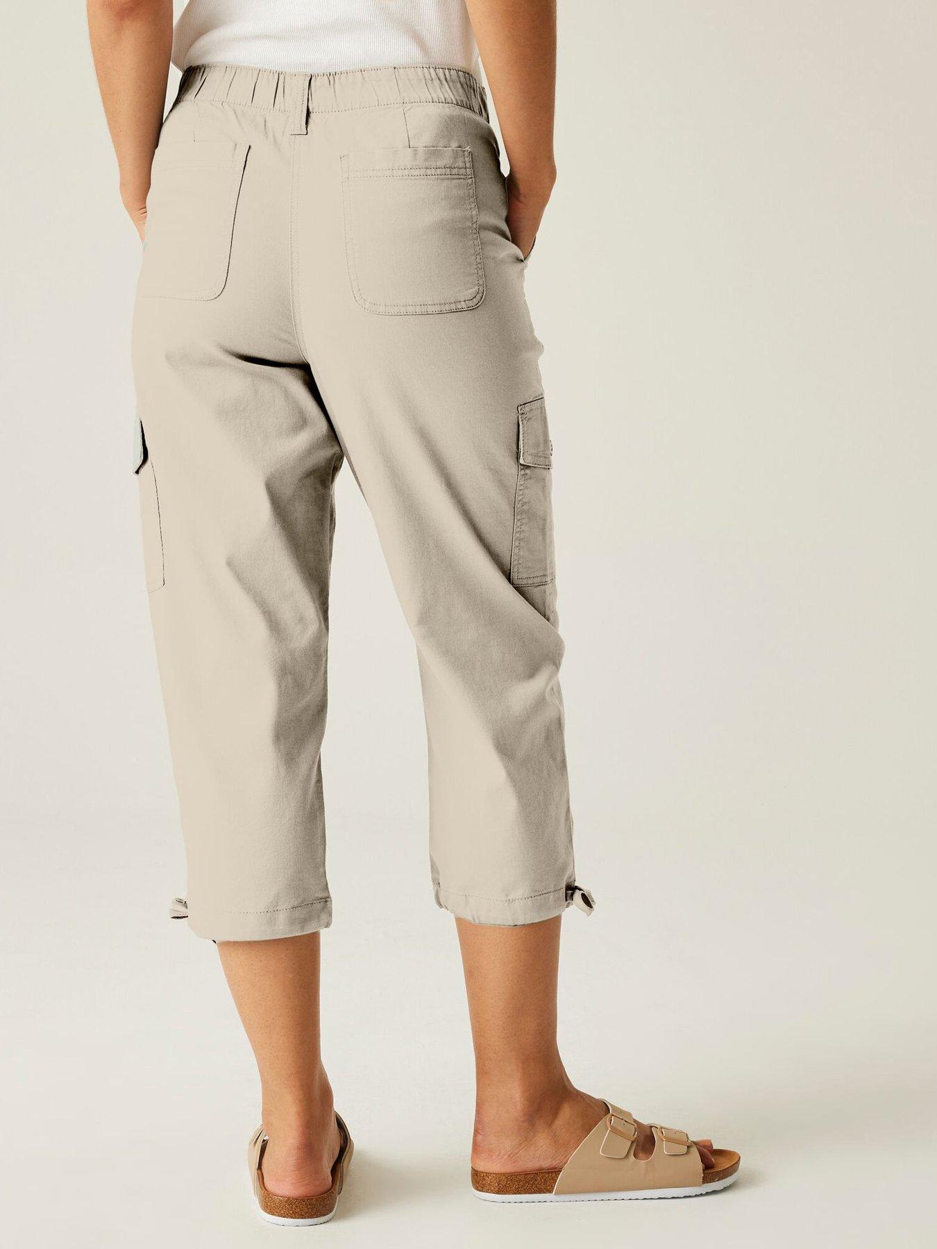 regatta-womens-shorebella-cargo-capri-trousers--beigestillFront