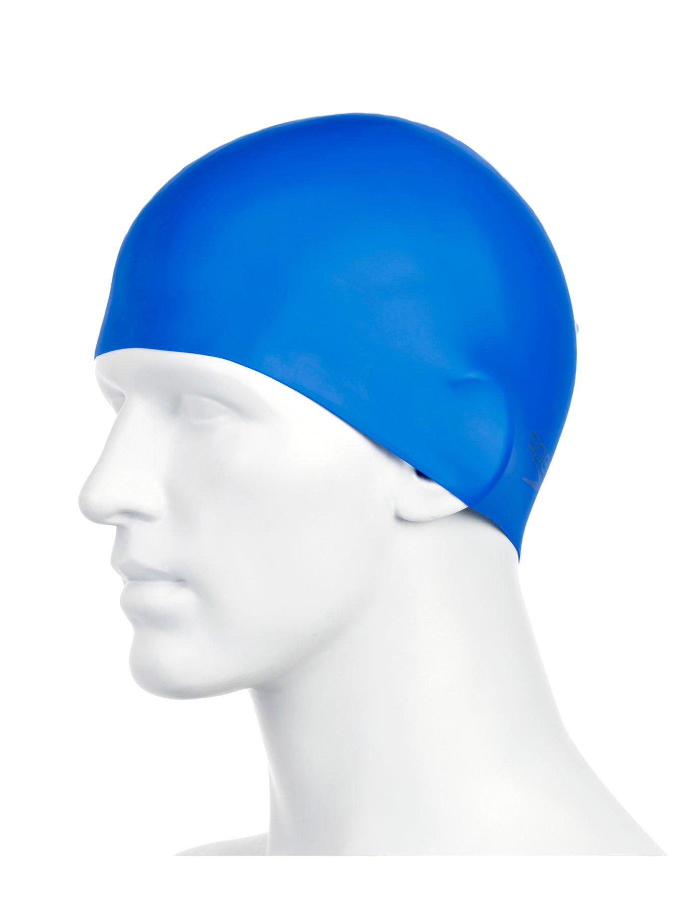 Image 2 of 3 of Speedo Plain Moulded Silicone Cap - Blue