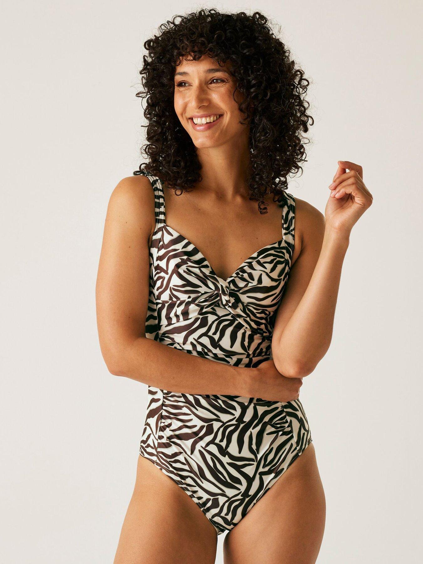 Image 1 of 6 of Regatta Womens Sakari Swimming Costume - Grey