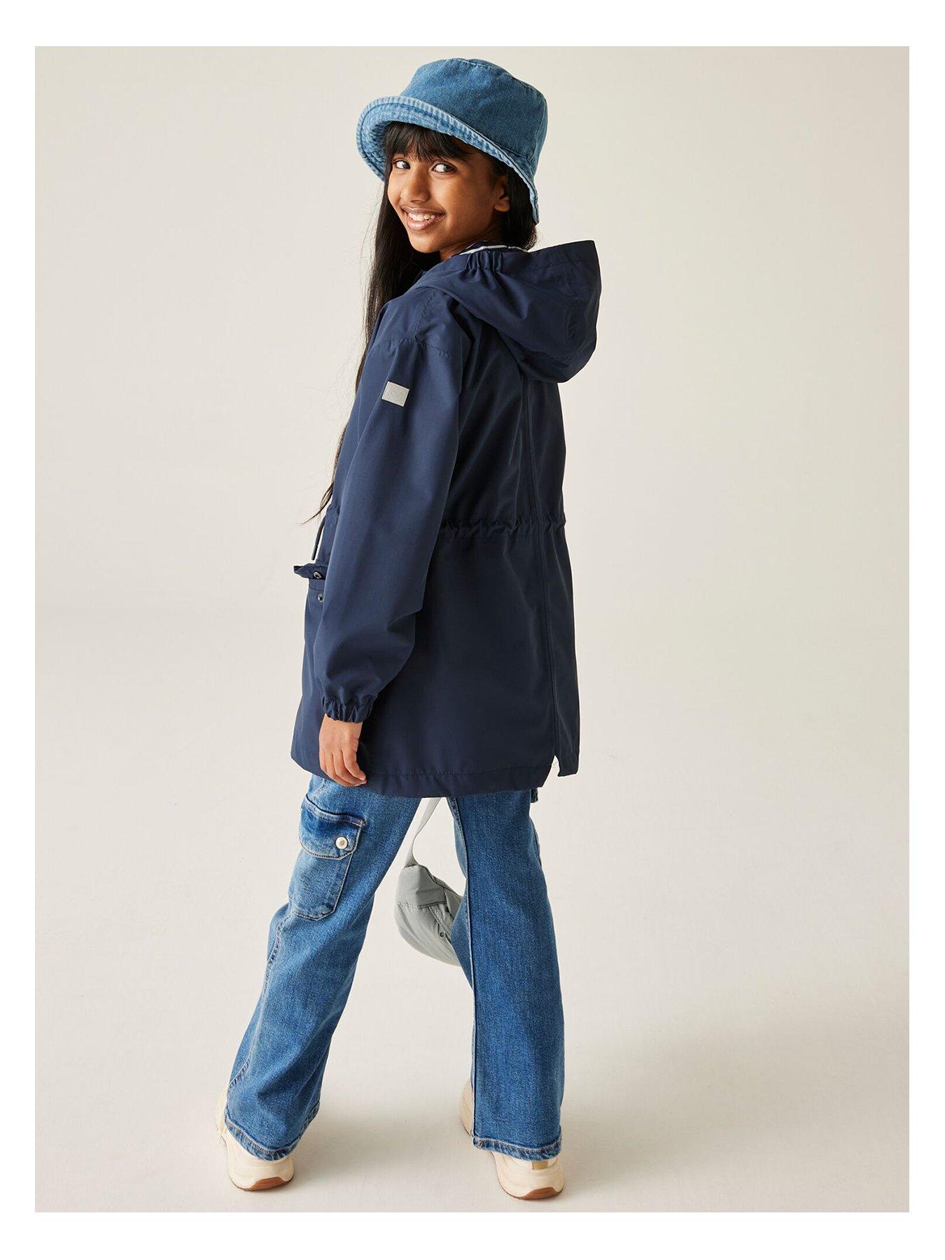 Image 3 of 7 of Regatta Ballina Kids Waterproof Shell Jacket- Navy