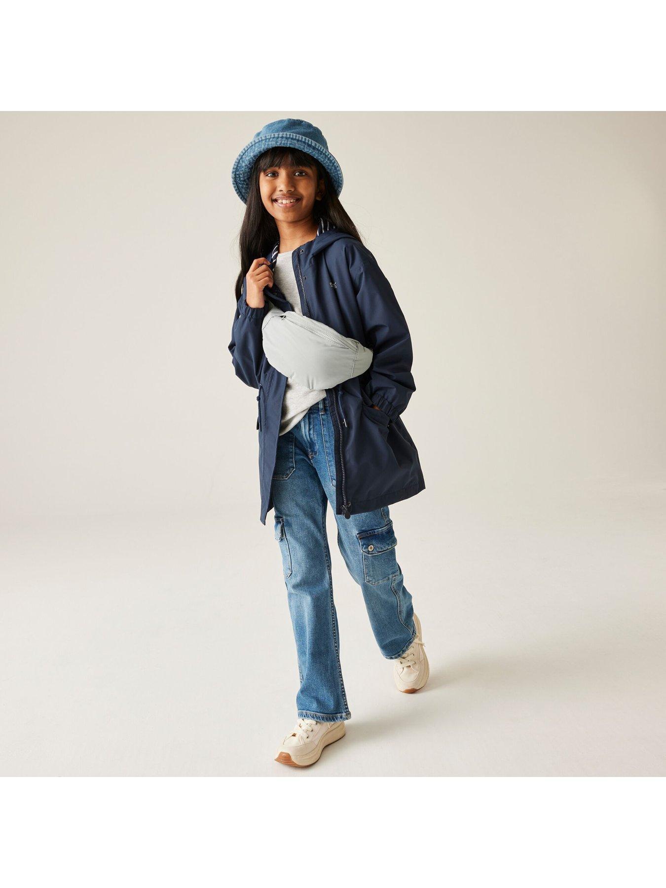 Image 4 of 7 of Regatta Ballina Kids Waterproof Shell Jacket- Navy