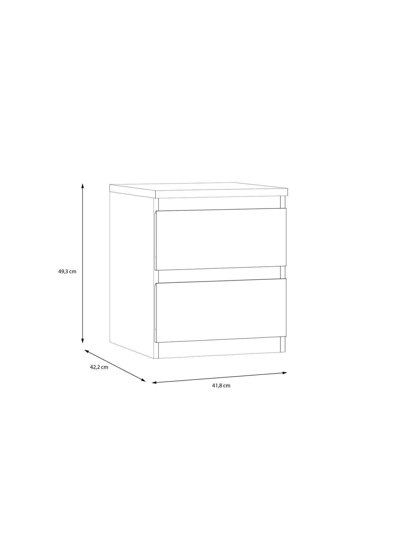 Image 6 of 7 of Very Home Lisson 2 Drawer Bedside - Oatmeal&nbsp;- FSC&reg; Certified