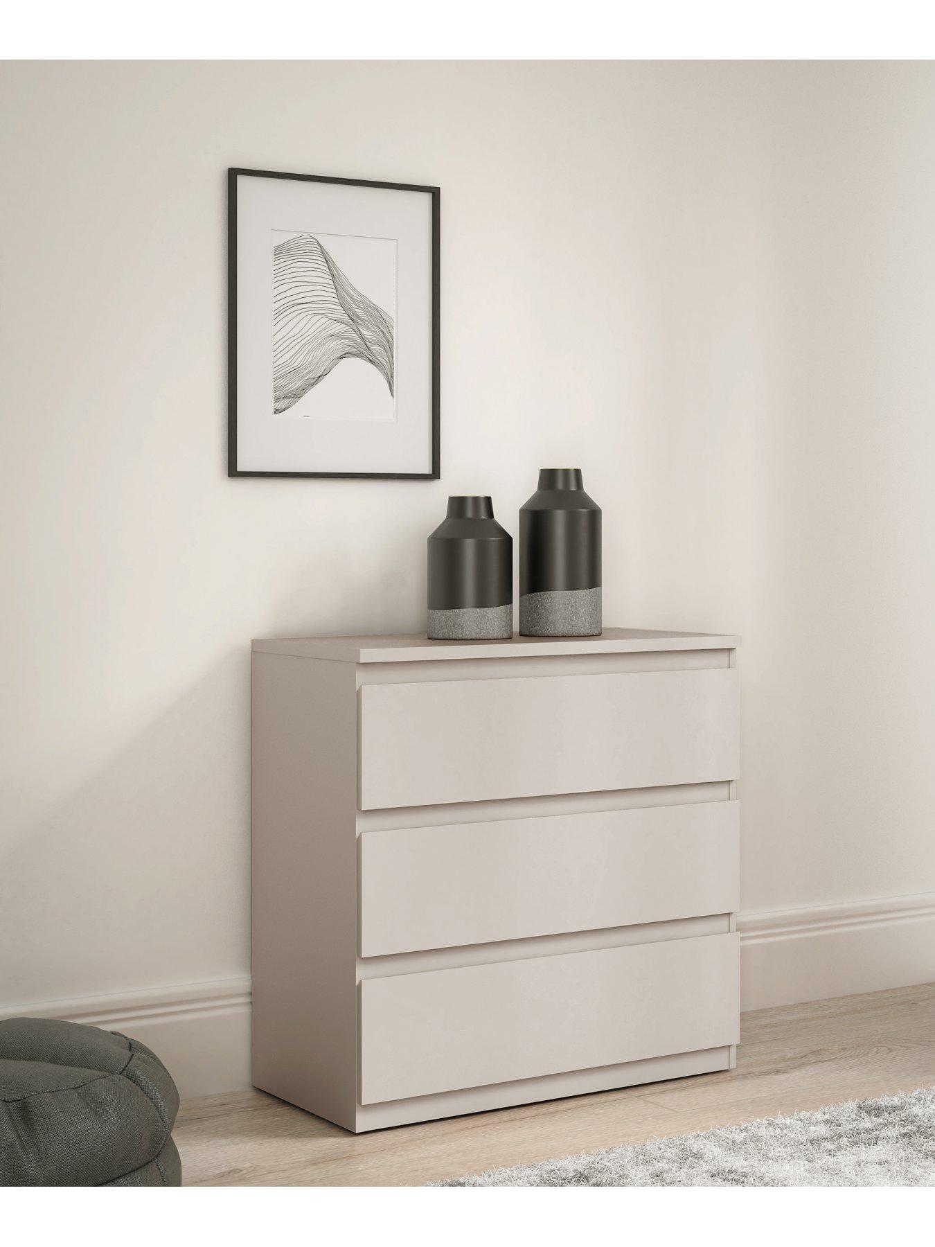 Very Home Lisson 3 Drawer Chest - Oatmeal - FSC® Certified