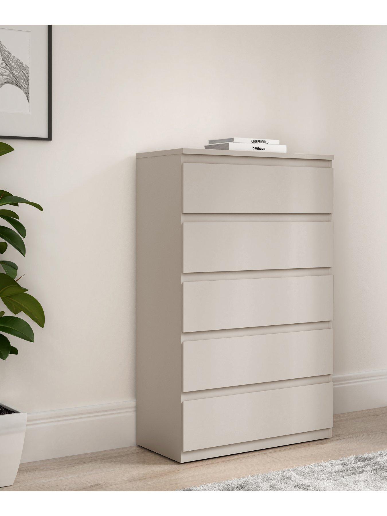 Very Home Lisson 5 Drawer Chest - Oatmeal - FSC® Certified