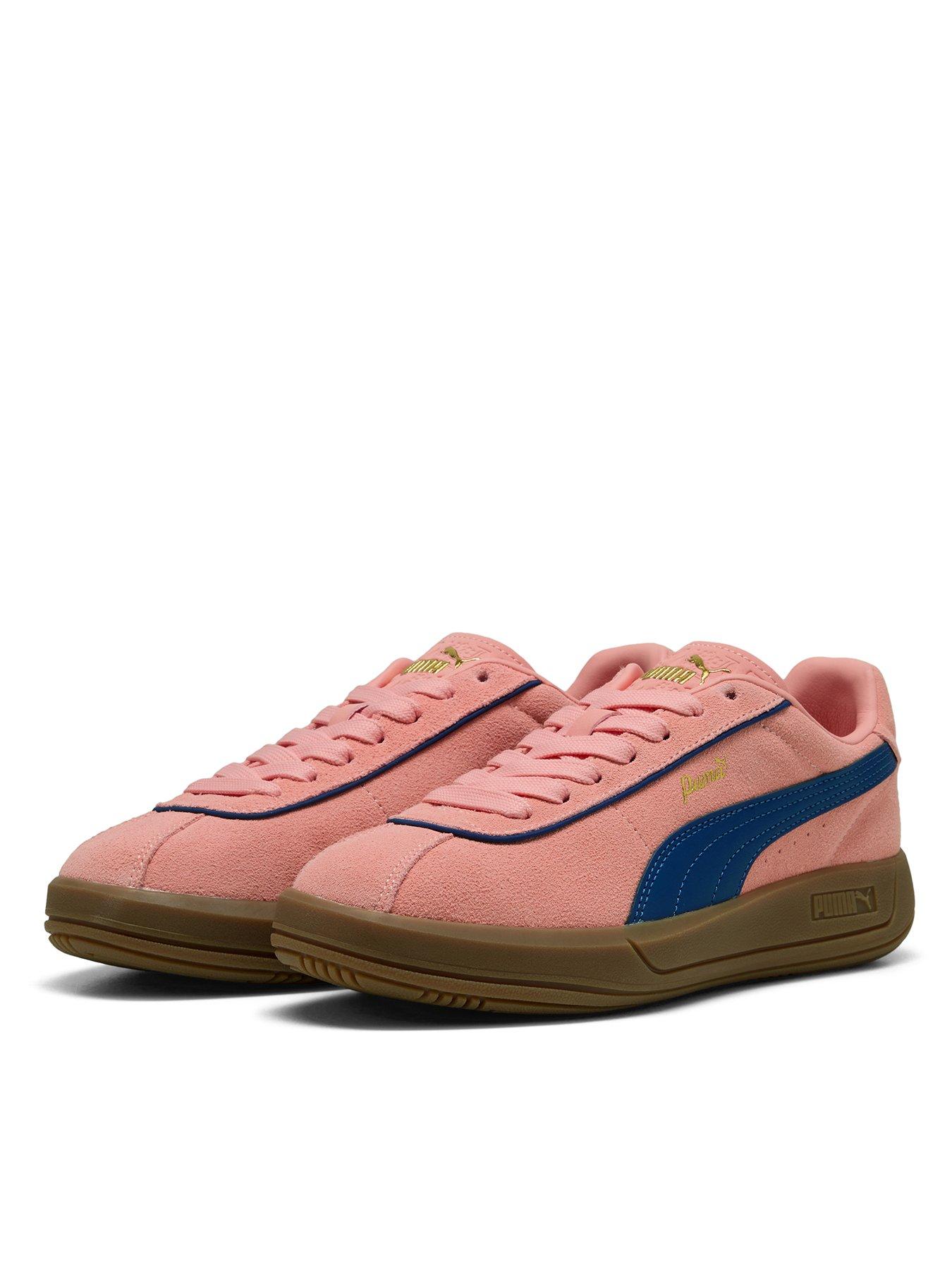 puma-womens-club-klassika-sd-trainers-salmon-and-ocean-bluestillFront