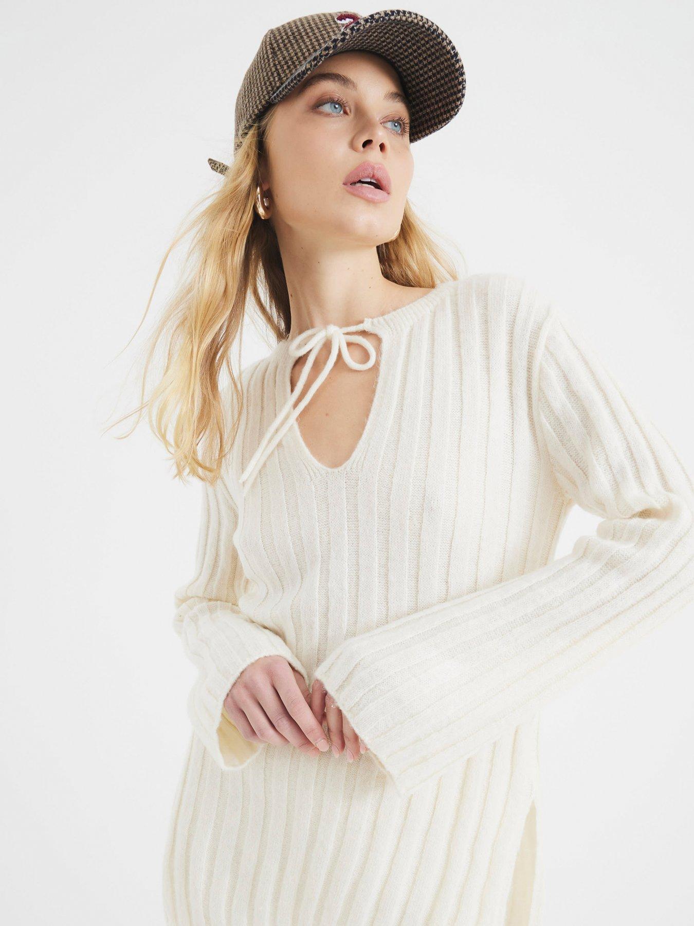 river-island-ribbed-tunic-top-cream