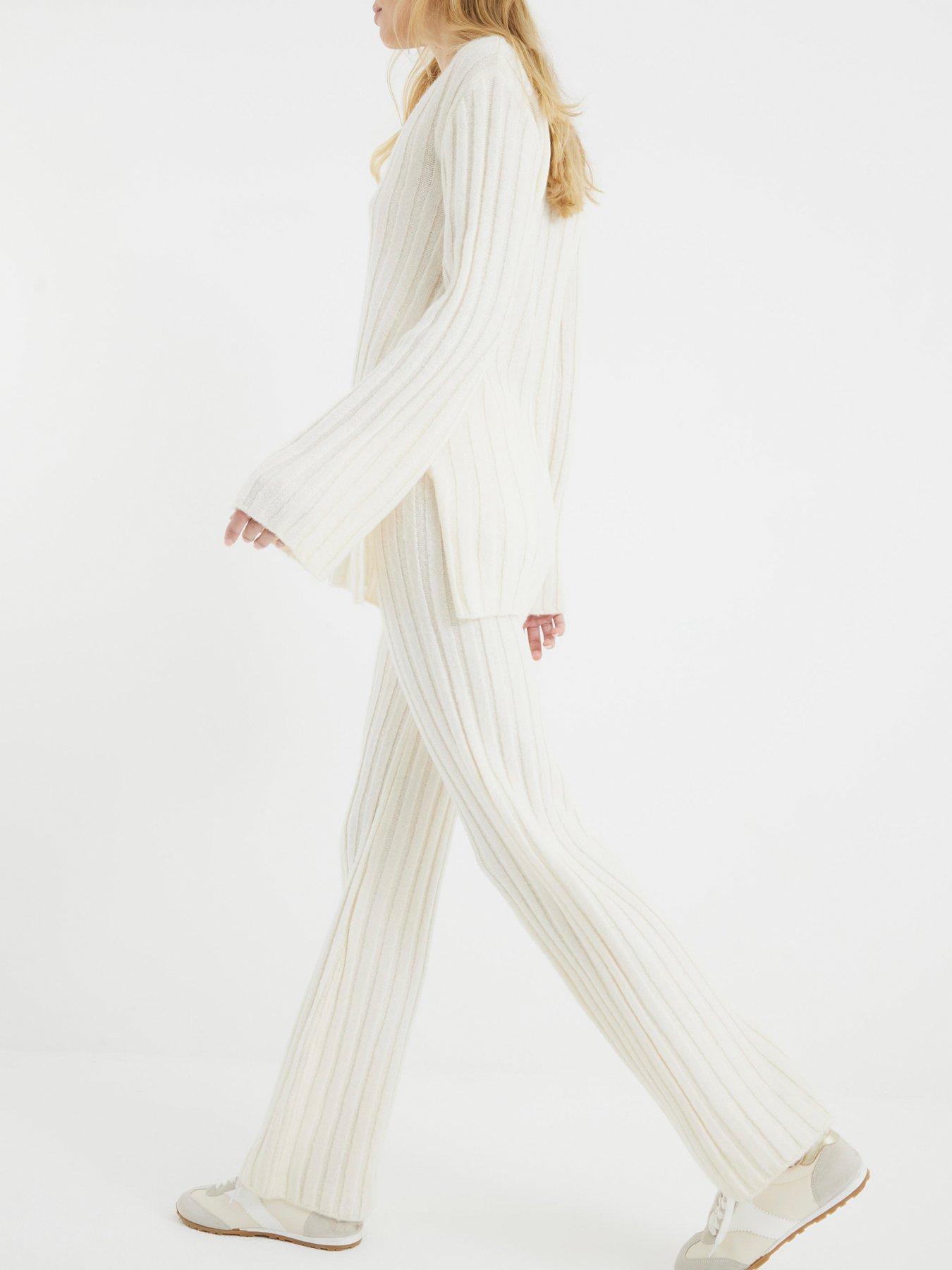 river-island-ribbed-flare-trouser-creamoutfit