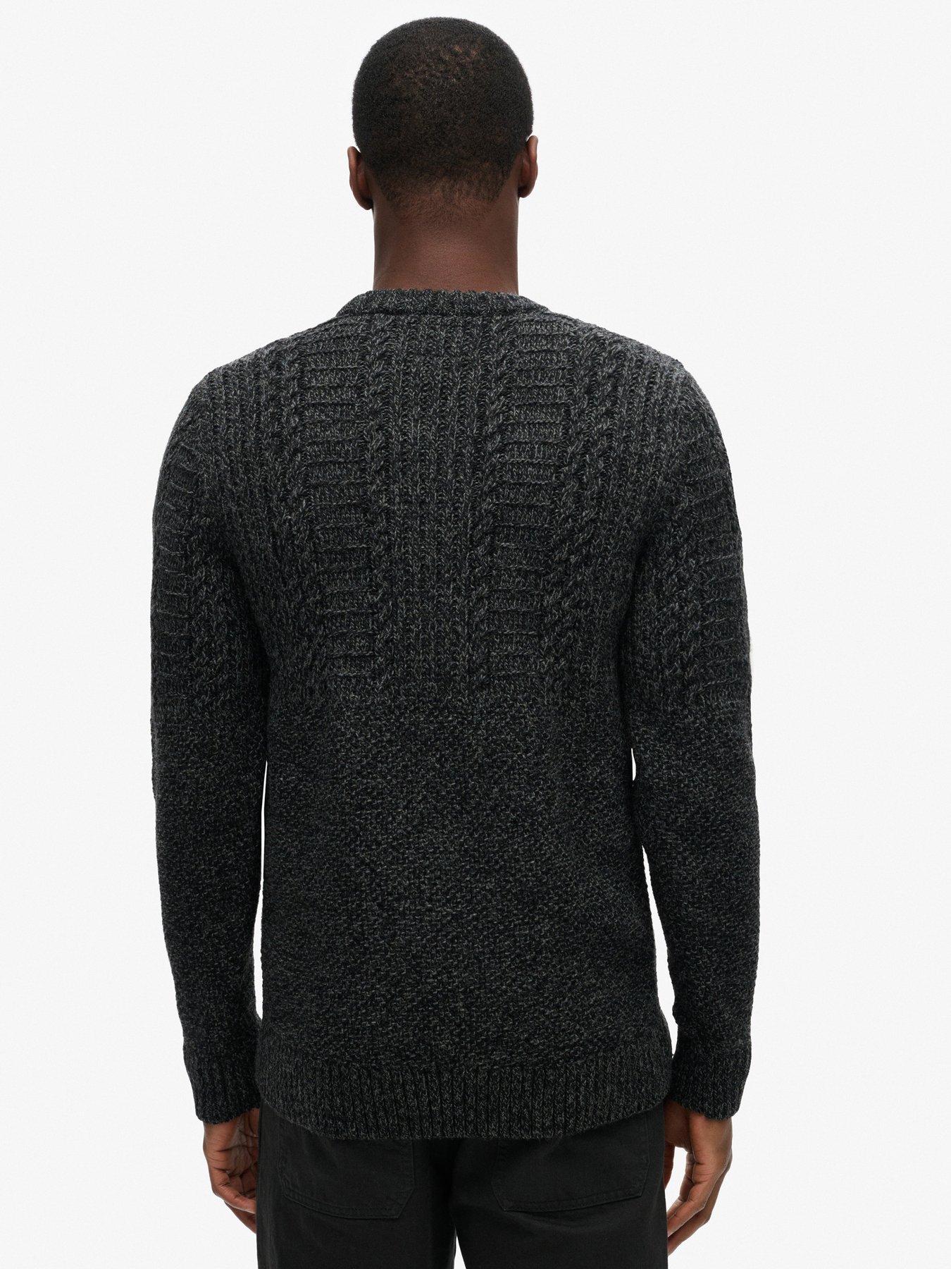 superdry-jacob-cable-jumper-knitted-jumper-blackstillFront