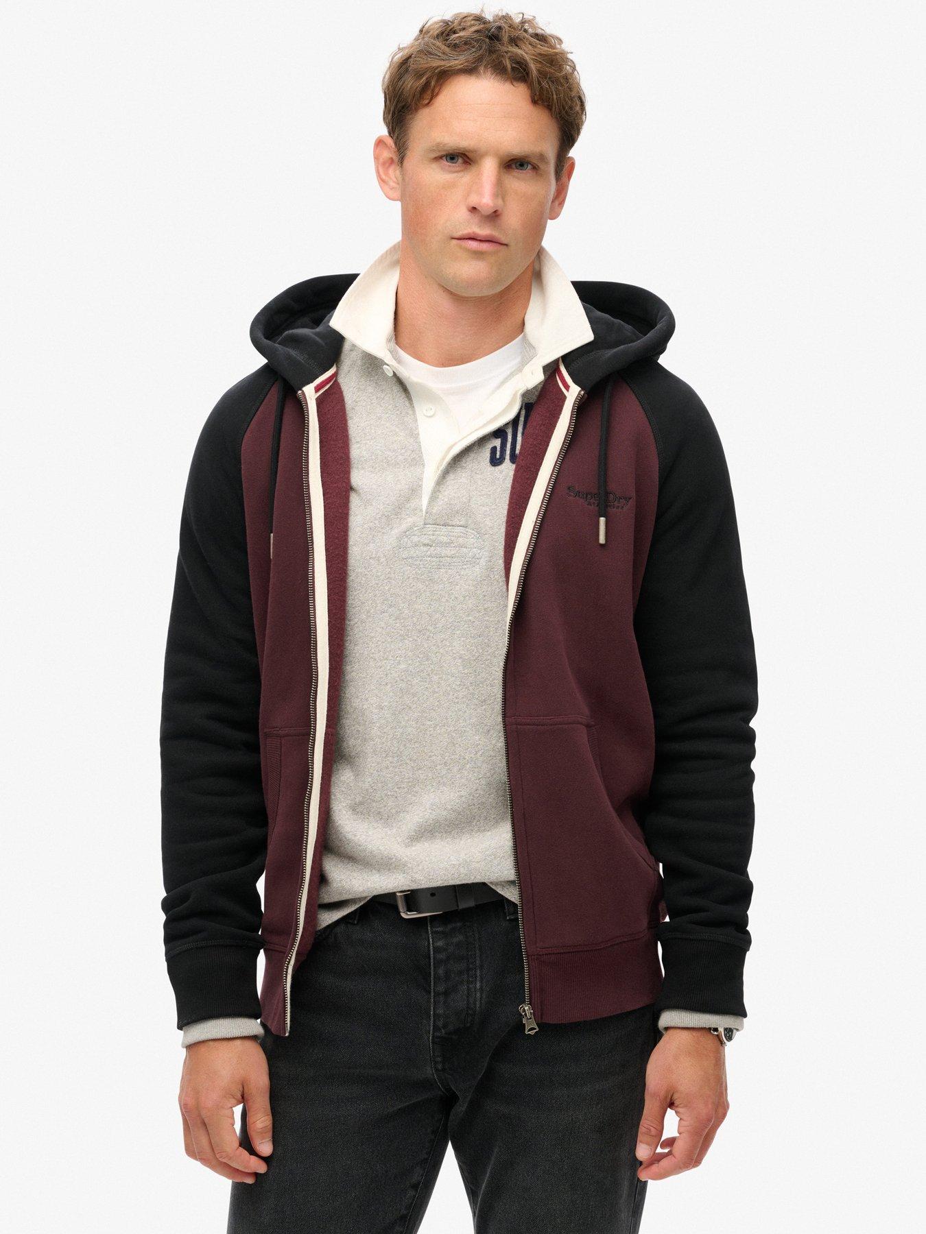 superdry-essential-baseball-zip-hoodie-blackfront