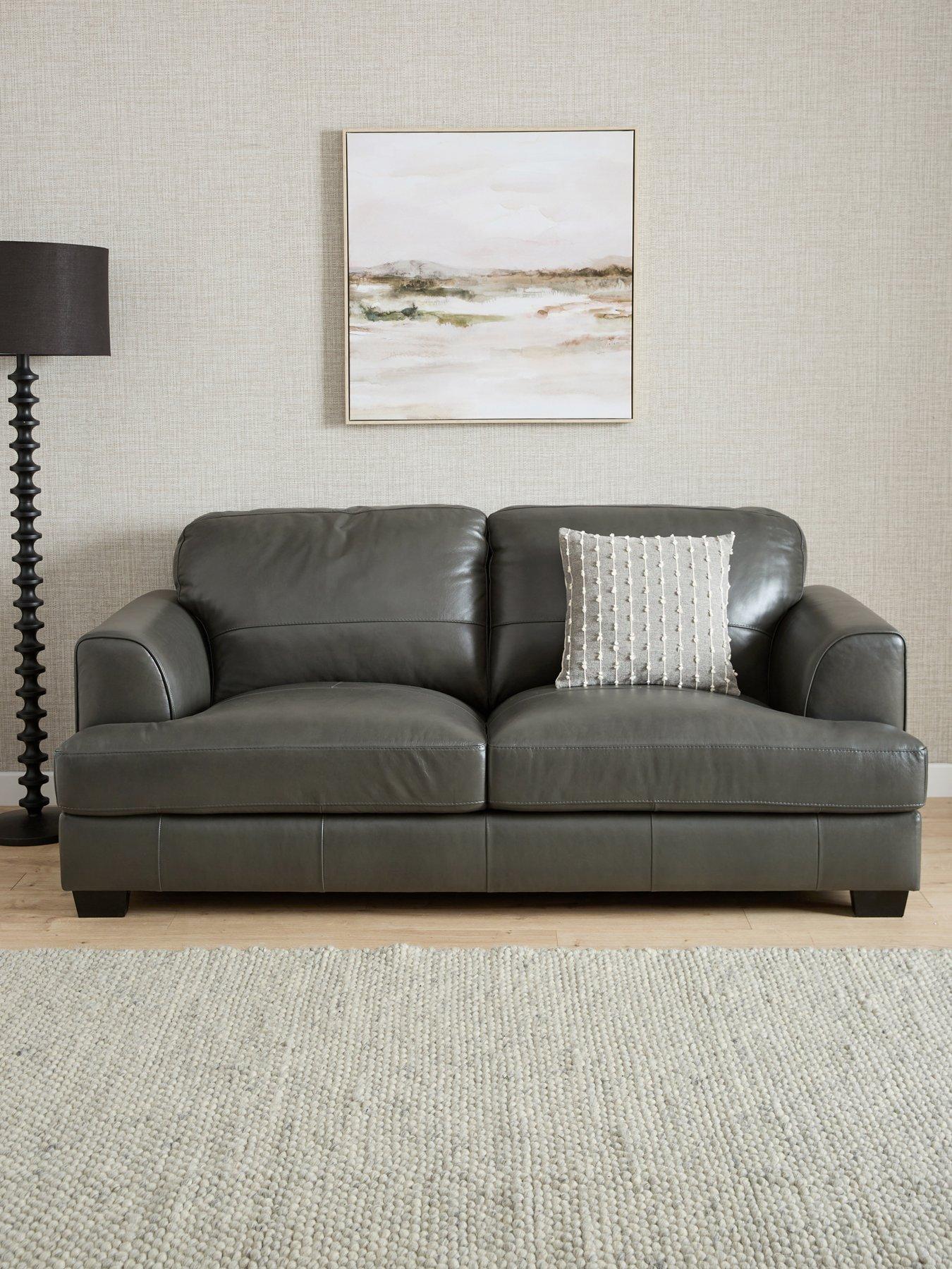 very-home-astoria-standard-back-3-seater-leather-sofafront