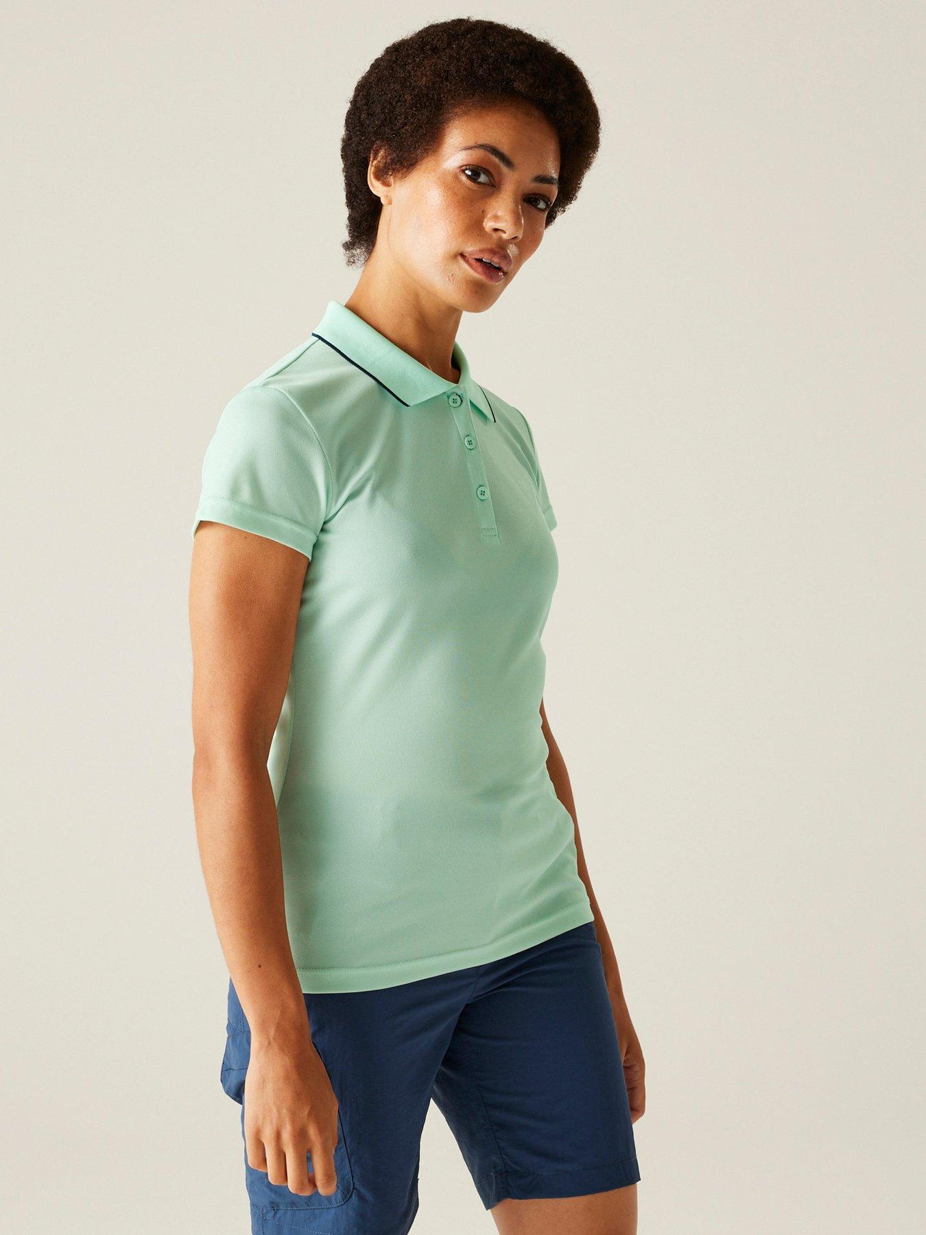 Image 1 of 6 of Regatta Womens Maverick V Polo Shirt - Green