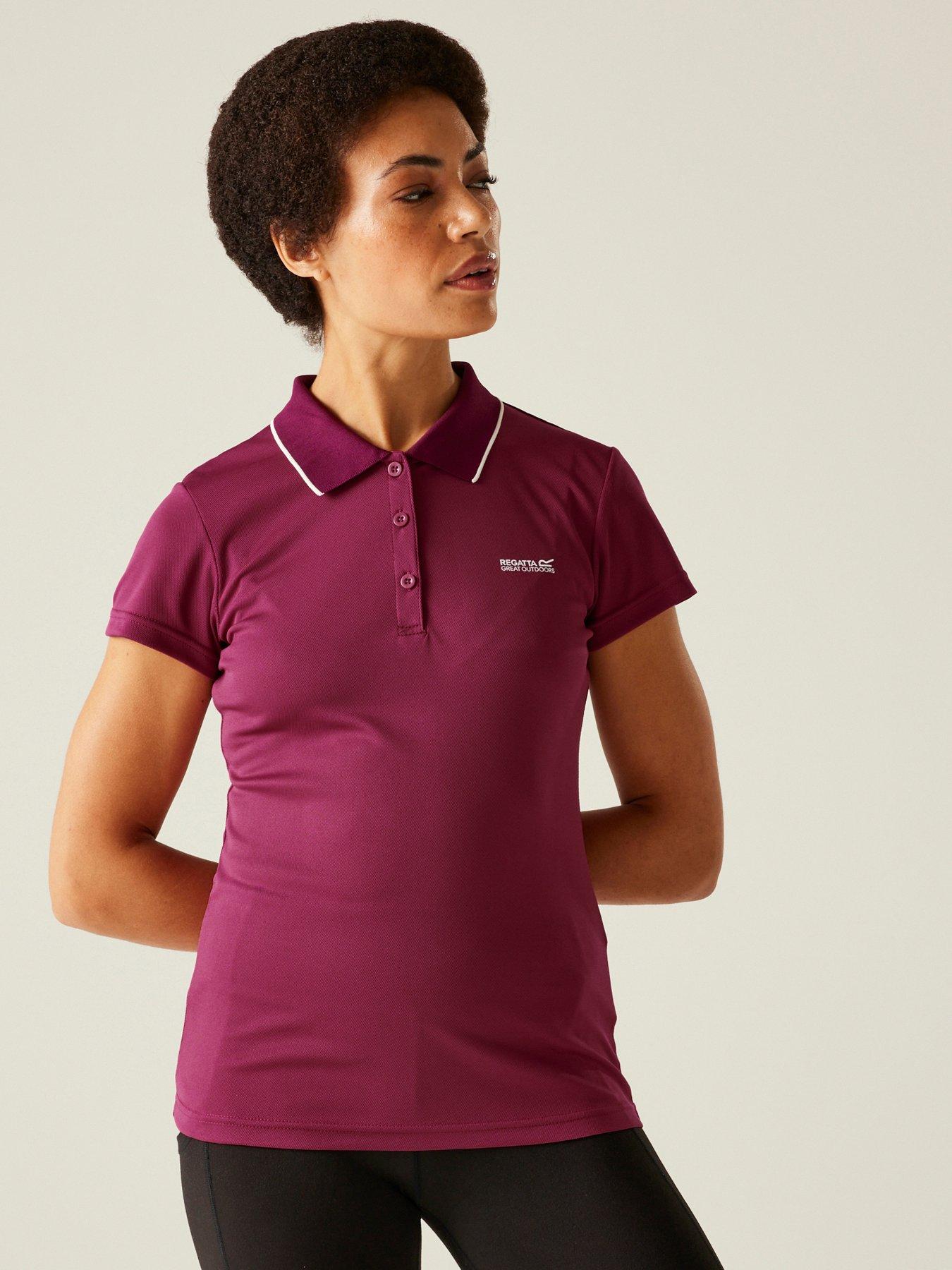 Image 1 of 6 of Regatta Womens Maverick V Polo Shirt Pink