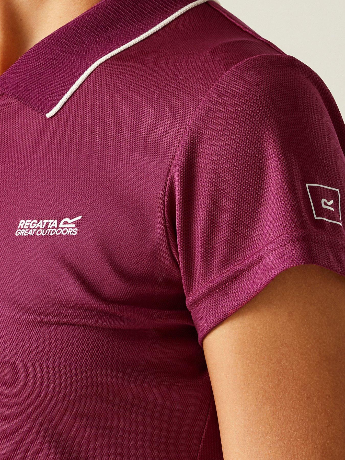 Image 4 of 6 of Regatta Womens Maverick V Polo Shirt Pink