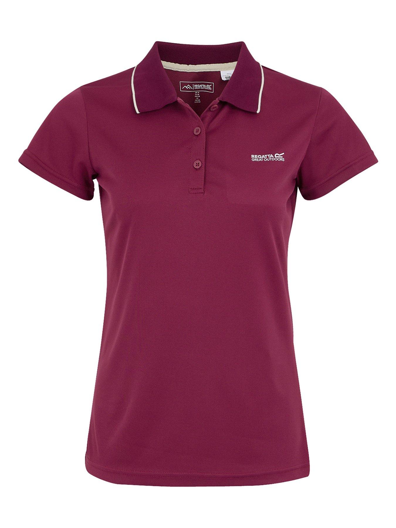 Image 5 of 6 of Regatta Womens Maverick V Polo Shirt Pink