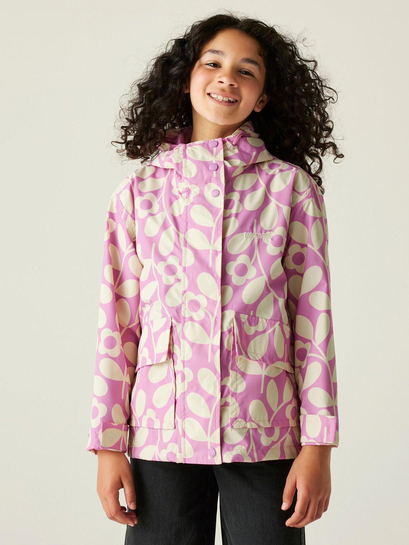 Regatta Girls Orla Kiely Swing Waterproof Jacket - Pink