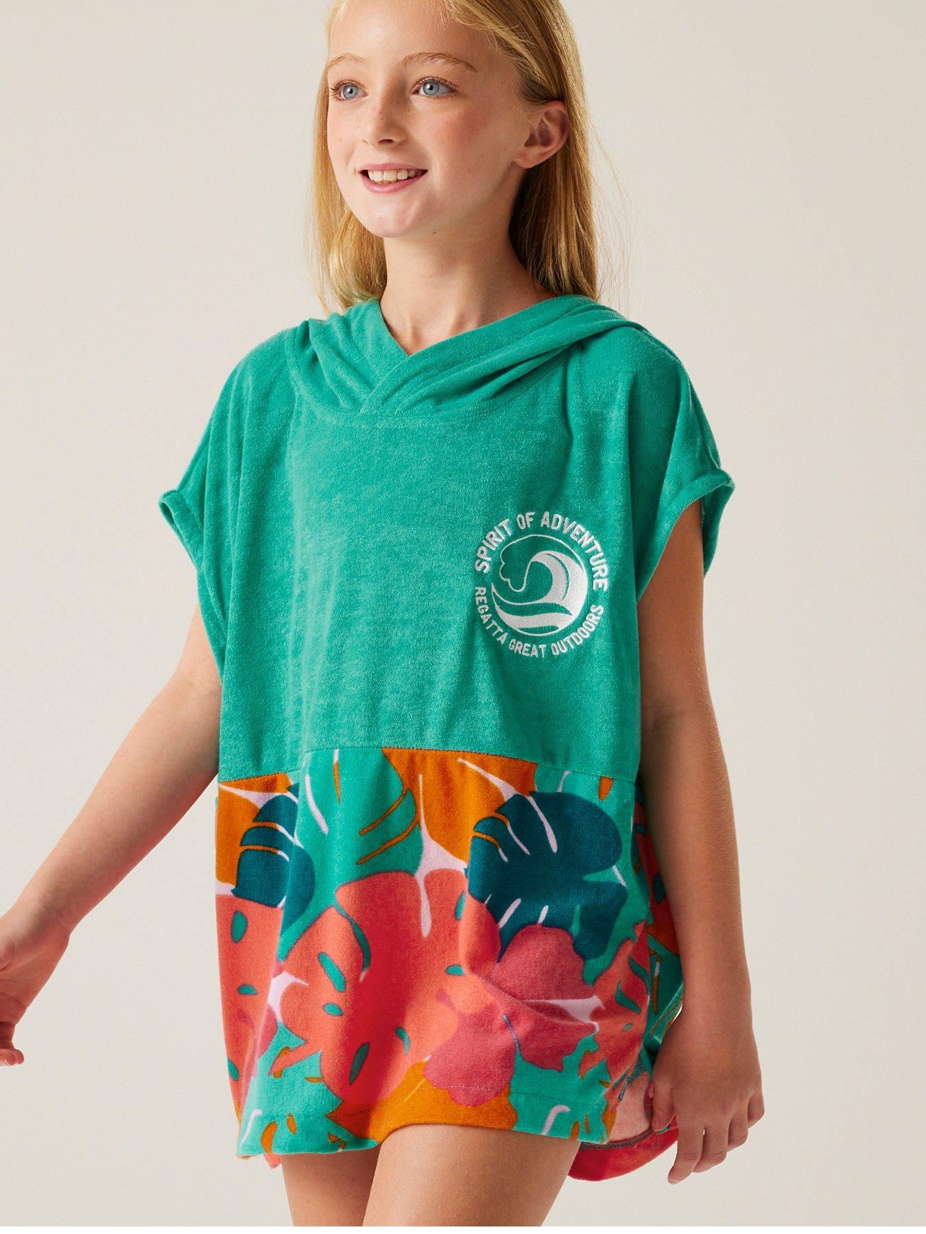 Image 1 of 7 of Regatta Kids Towelling Robe- Green
