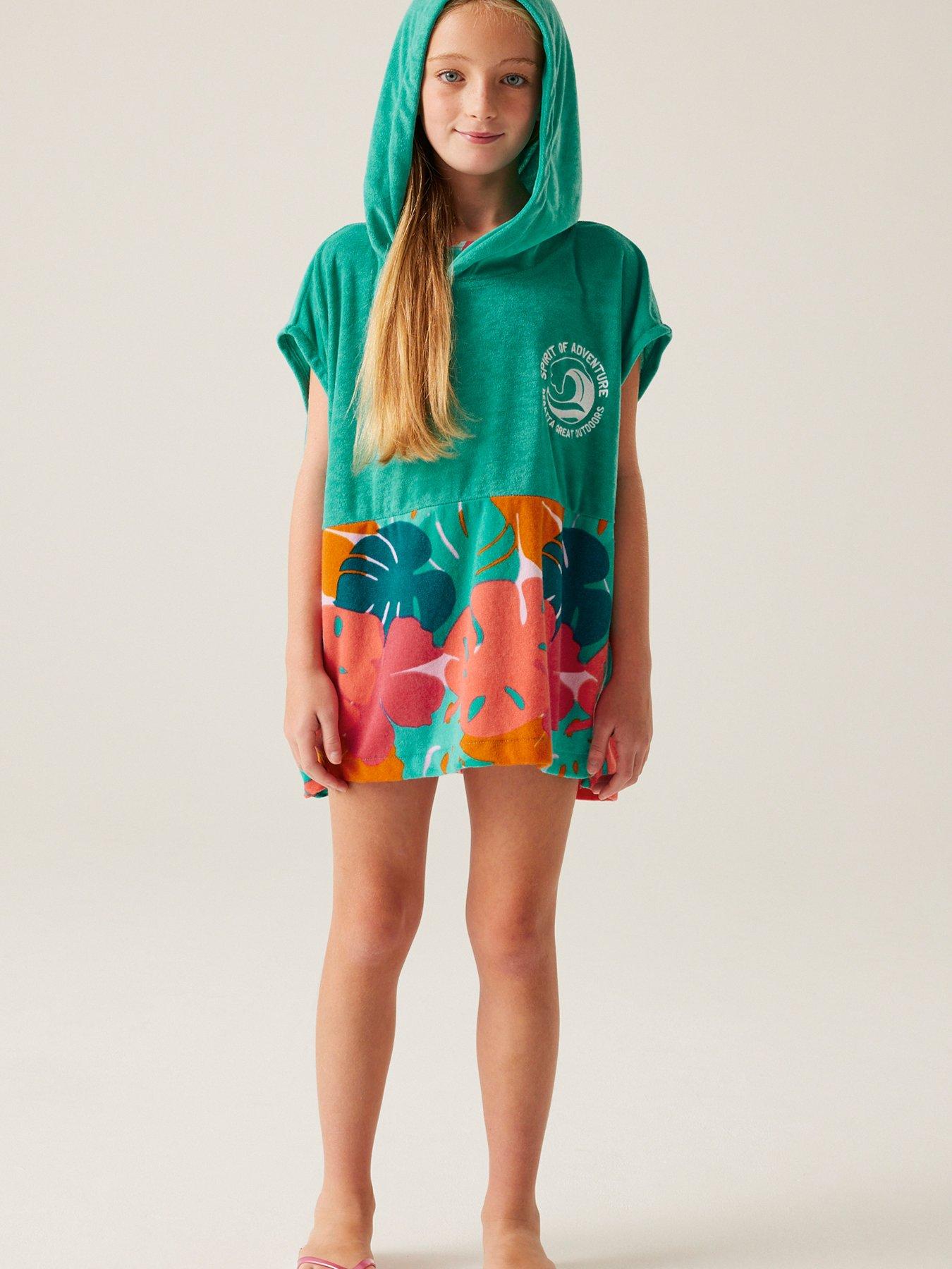 Image 3 of 7 of Regatta Kids Towelling Robe- Green