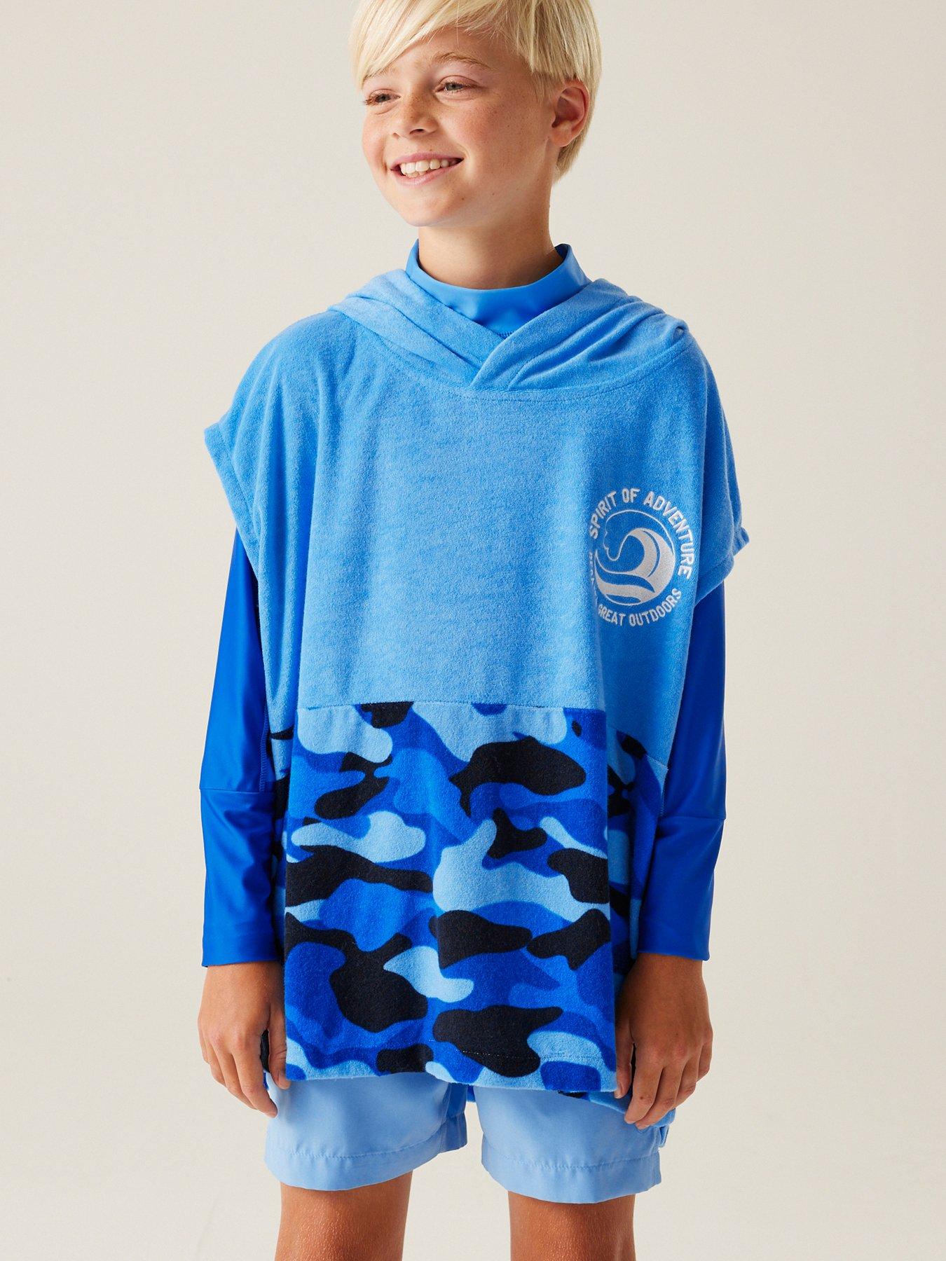 regatta-kids-towelling-robe-blue