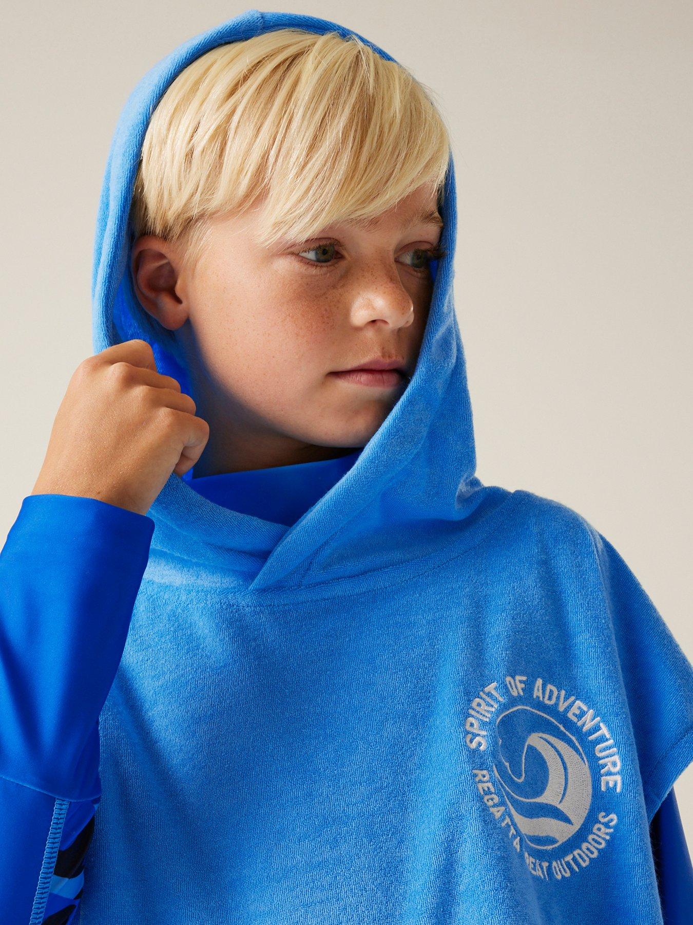 regatta-kids-towelling-robe--bluedetail