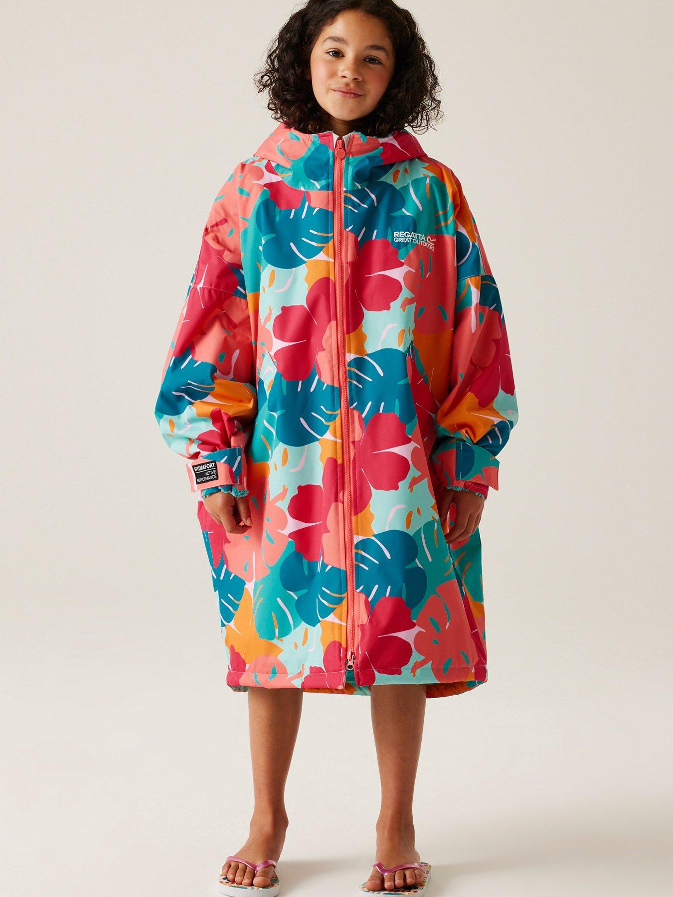 regatta-junior-kids-waterproof-changing-robe-green