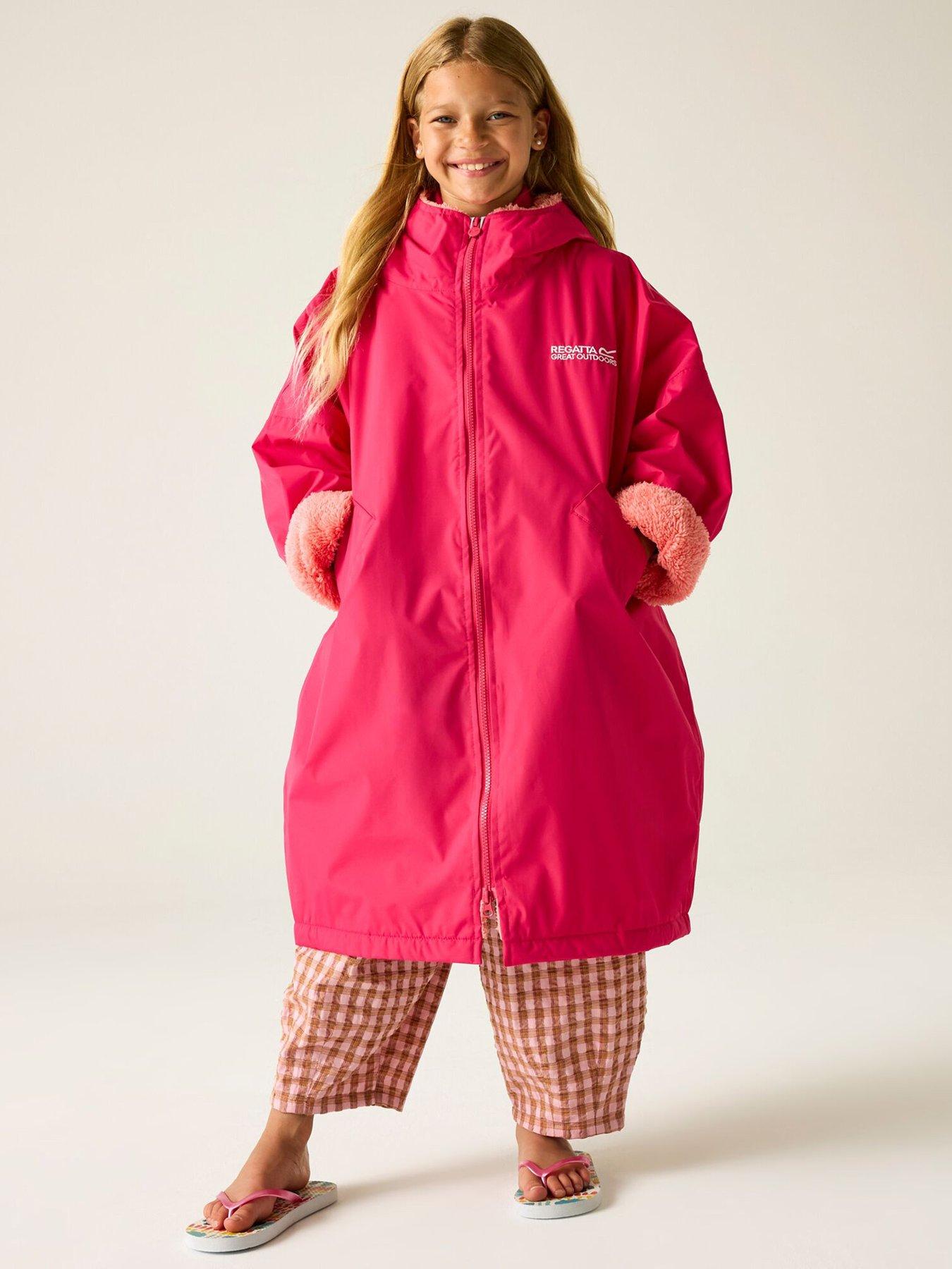 Image 2 of 6 of Regatta Junior Kids Waterproof Changing Robe - Pink