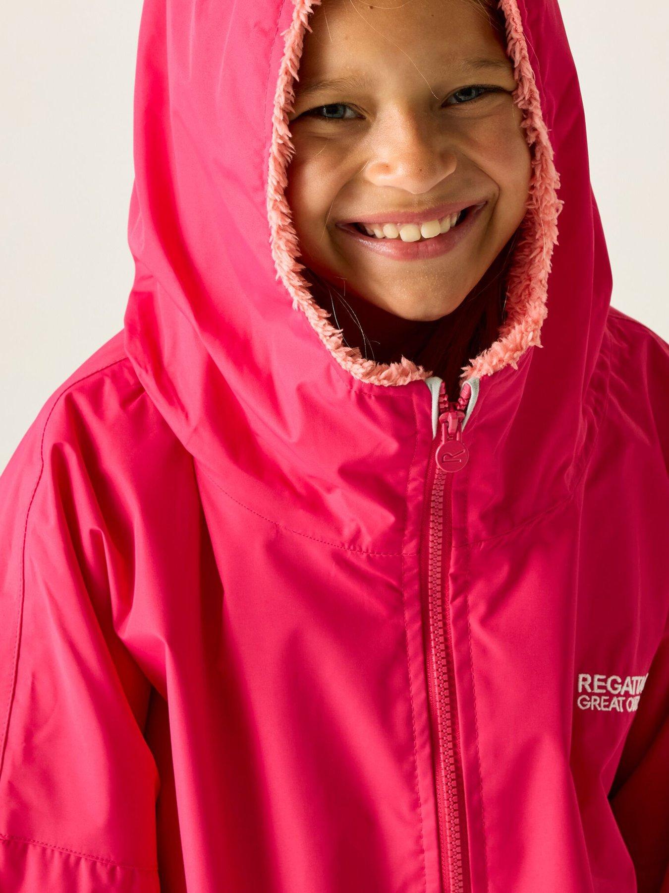 Image 3 of 6 of Regatta Junior Kids Waterproof Changing Robe - Pink