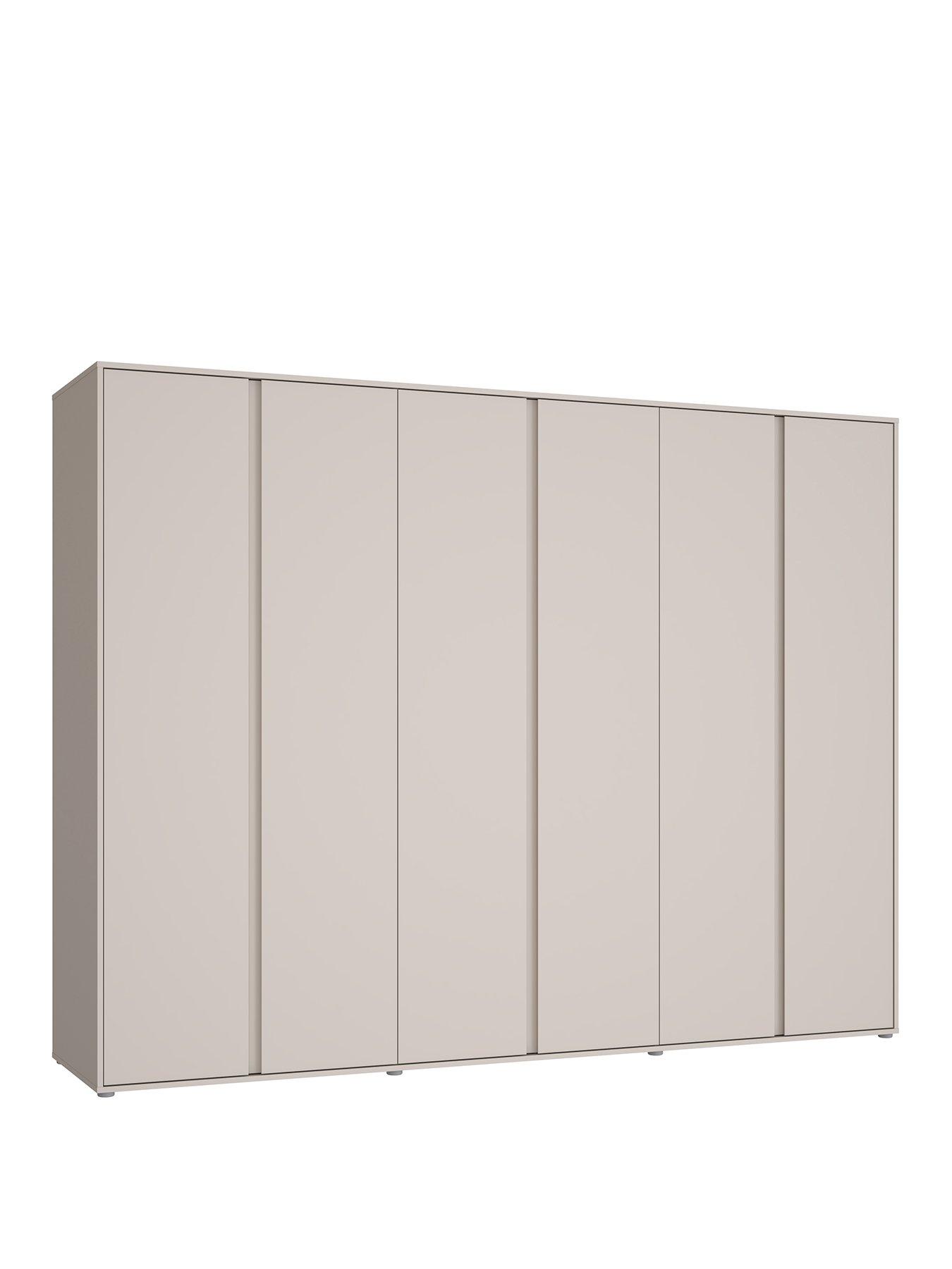 Image 3 of 7 of The Very Collection Lisson 6 Door Wardrobe - Oatmeal - FSC&reg; Certified