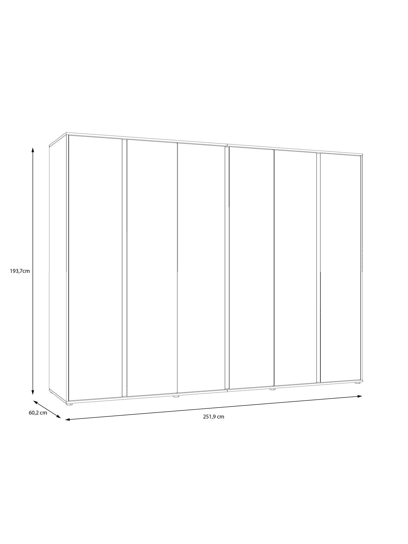 Image 6 of 7 of The Very Collection Lisson 6 Door Wardrobe - Oatmeal - FSC&reg; Certified