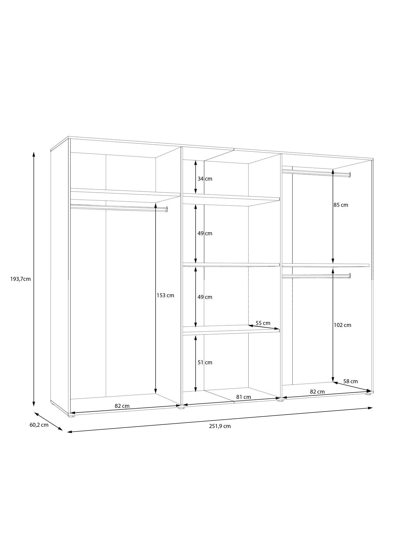 Image 7 of 7 of The Very Collection Lisson 6 Door Wardrobe - Oatmeal - FSC&reg; Certified