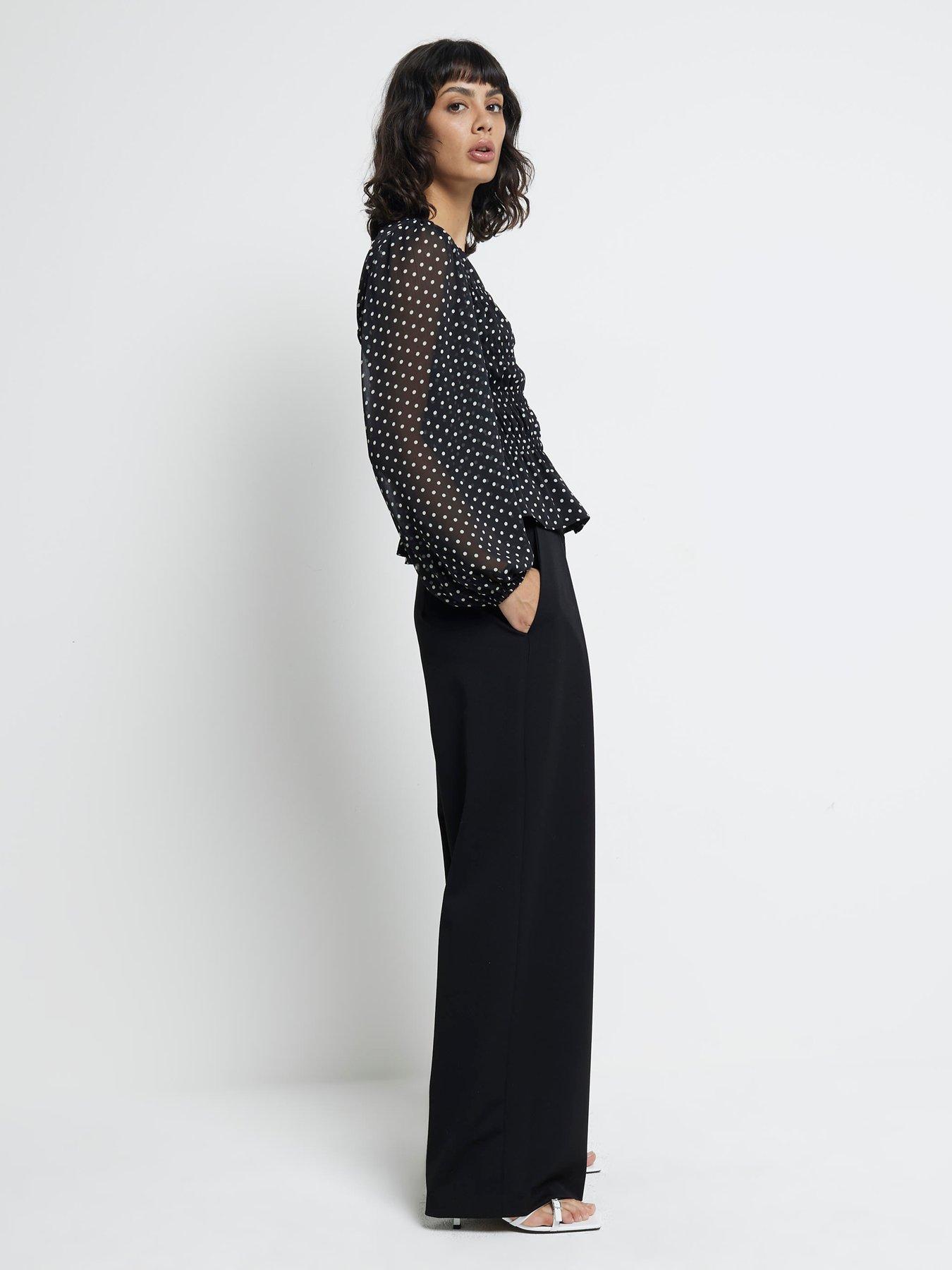 river-island-spot-shirred-chiffon-blouse-blackback