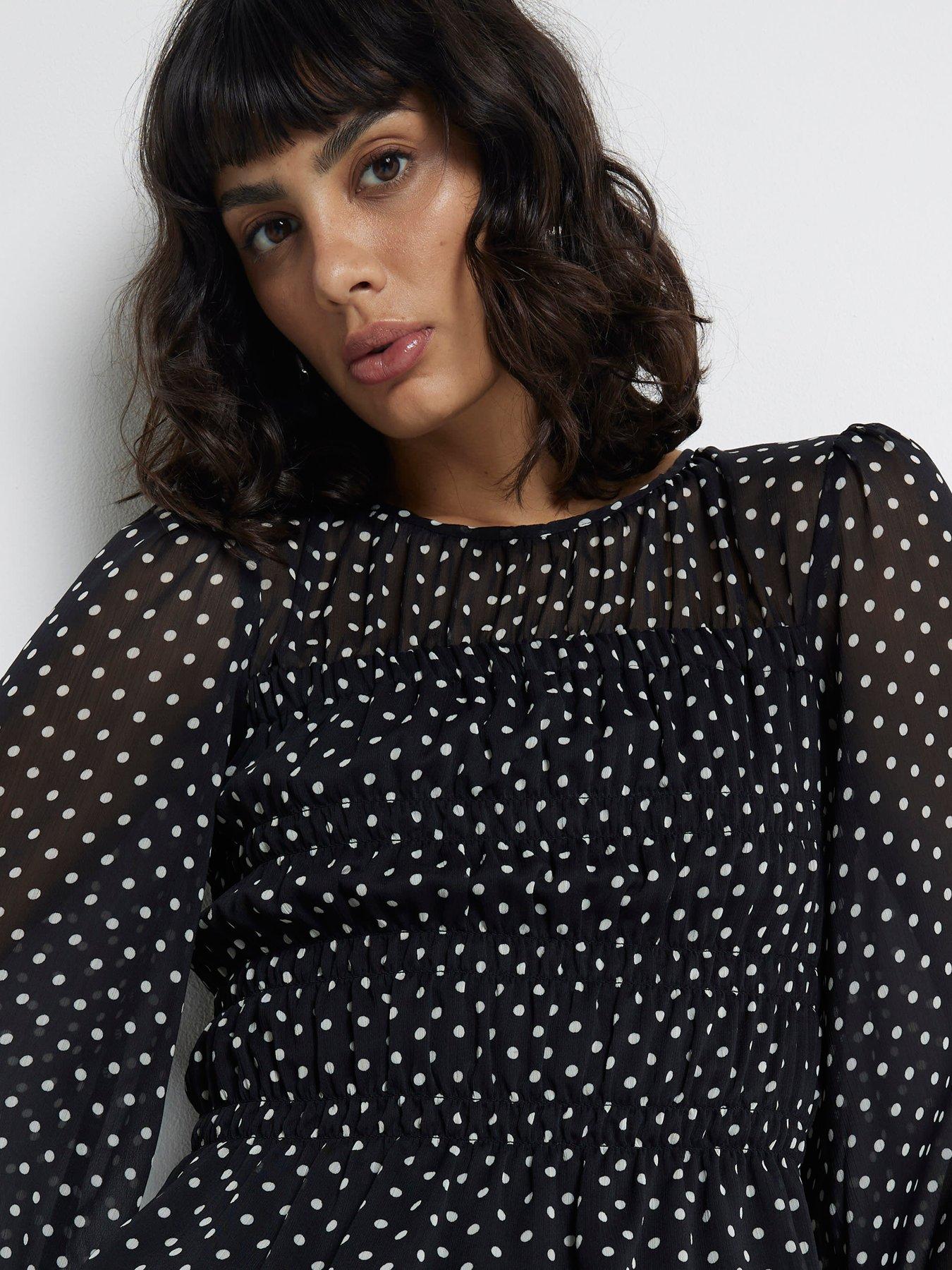 river-island-spot-shirred-chiffon-blouse-blackoutfit