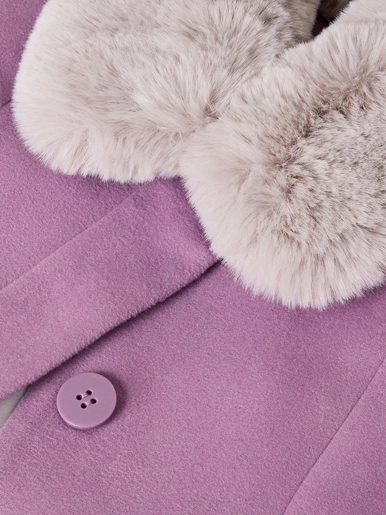 monsoon-girls-faux-fur-collar-trim-coat-purpleoutfit