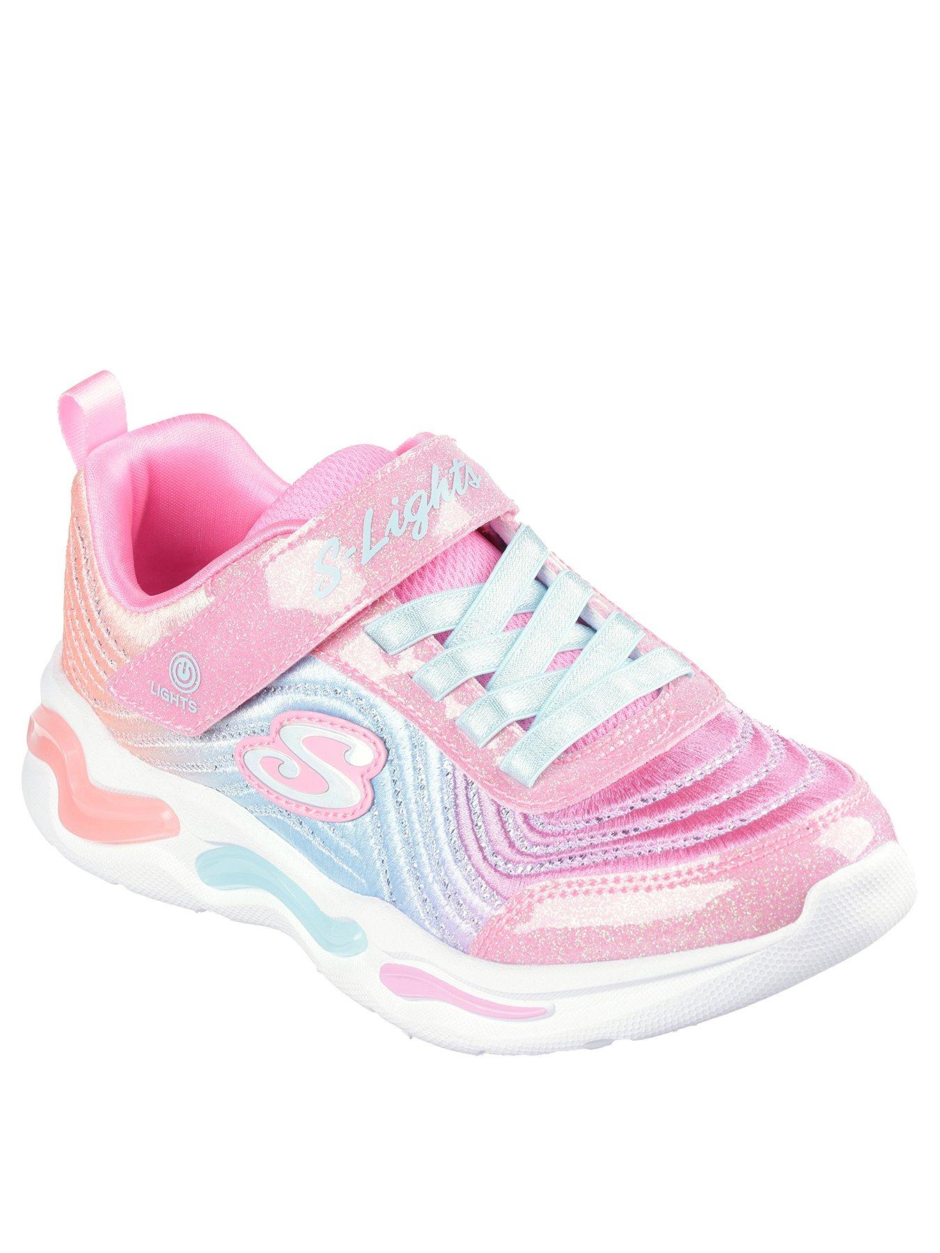 skechers-lighted-gore-strap-embossed-sparkle-mesh-sneakerstillFront