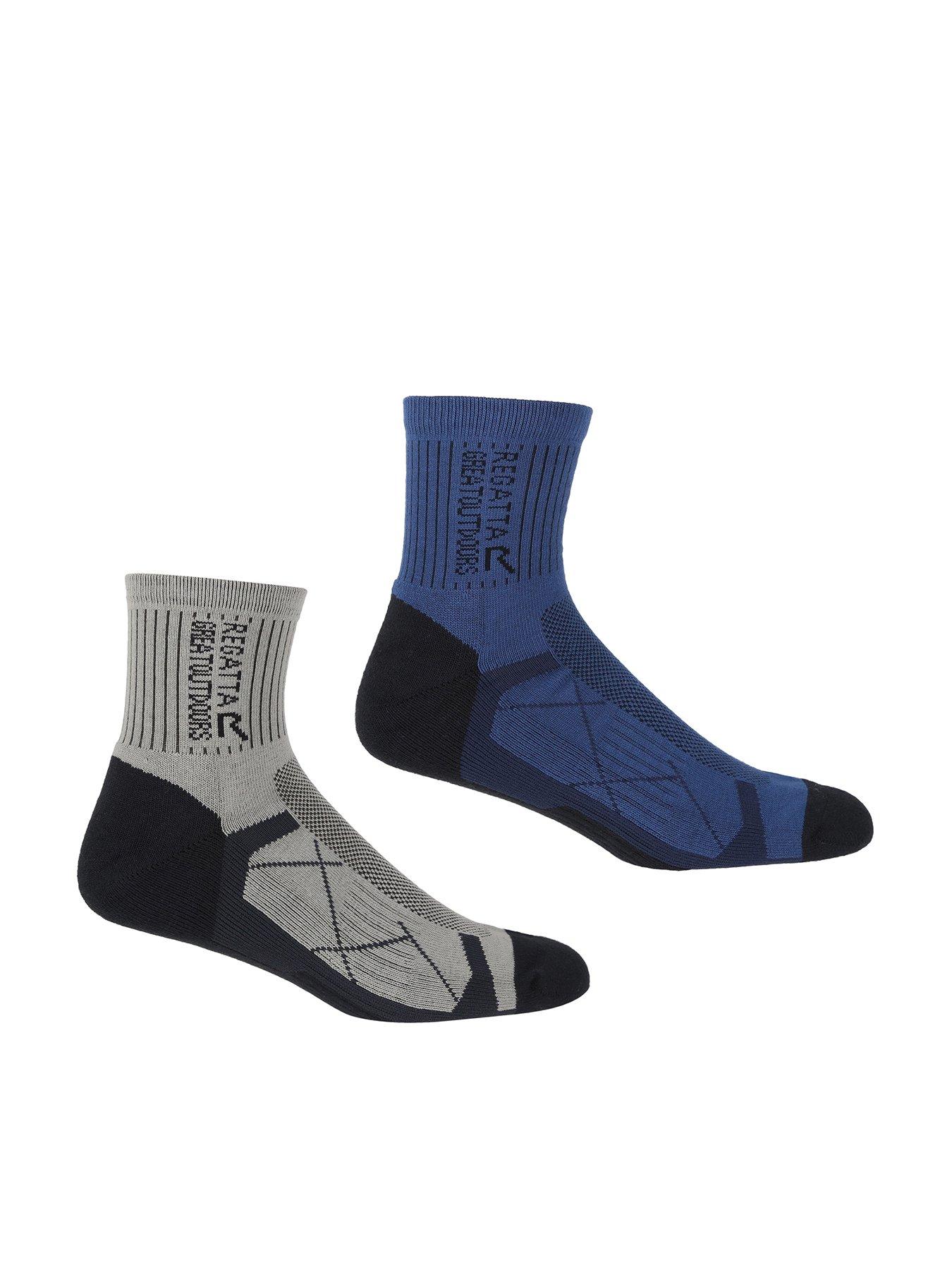 Image 1 of 1 of Regatta Mens 2Pk Outdoor Active Walking Socks - Navy