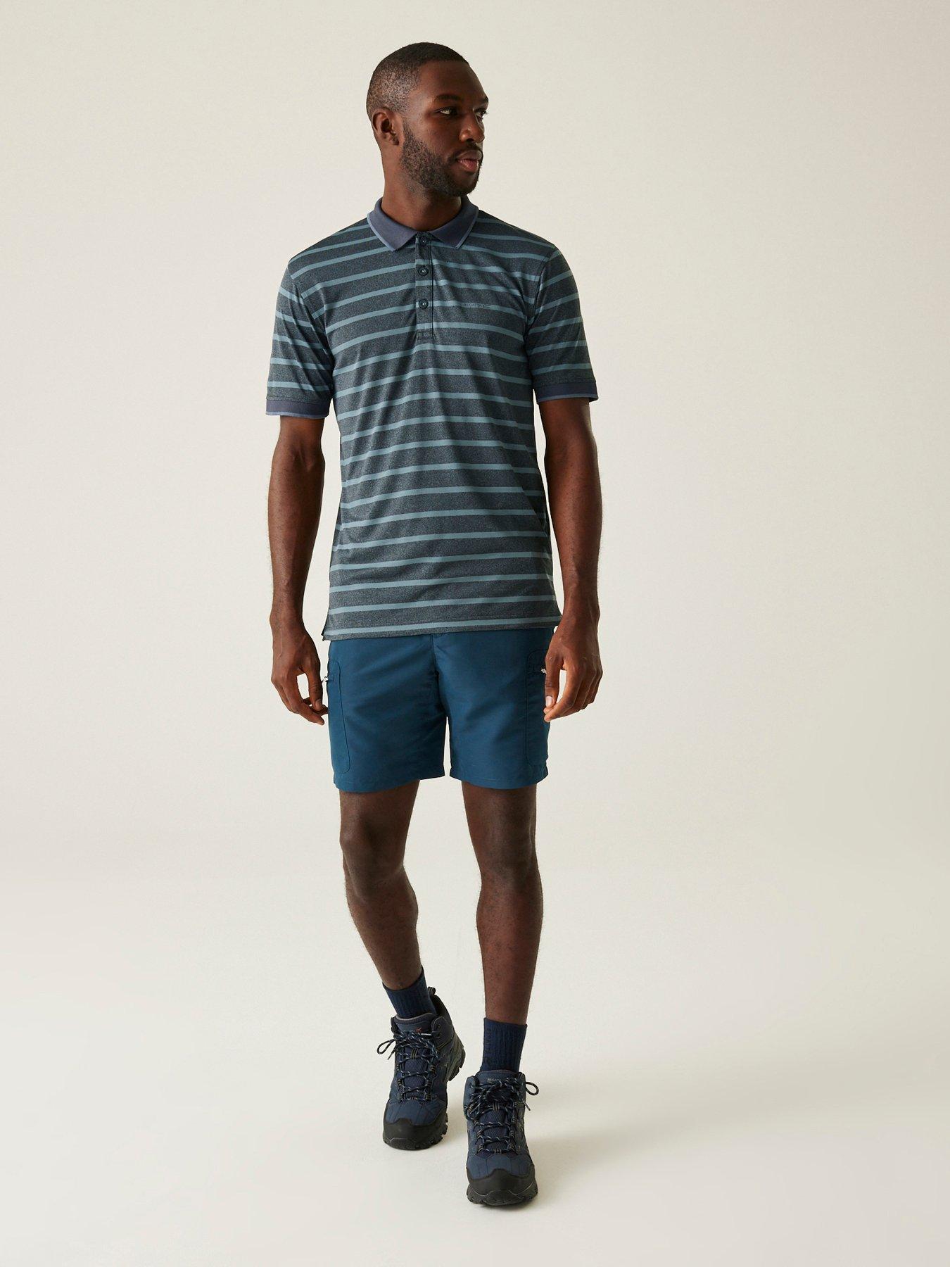 Image 3 of 6 of Regatta Mens Kildra Striped Polo Shirt- Grey