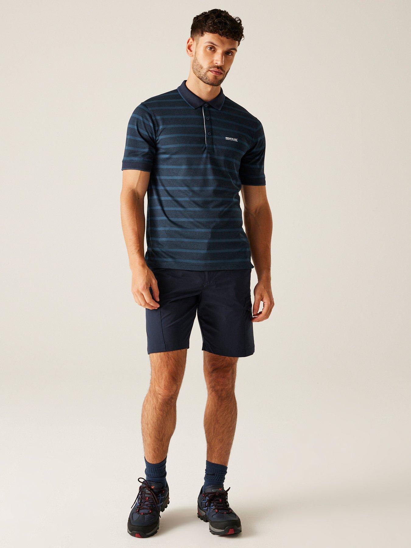 Image 3 of 6 of Regatta Men's Kildra Striped Polo Shirt- Navy