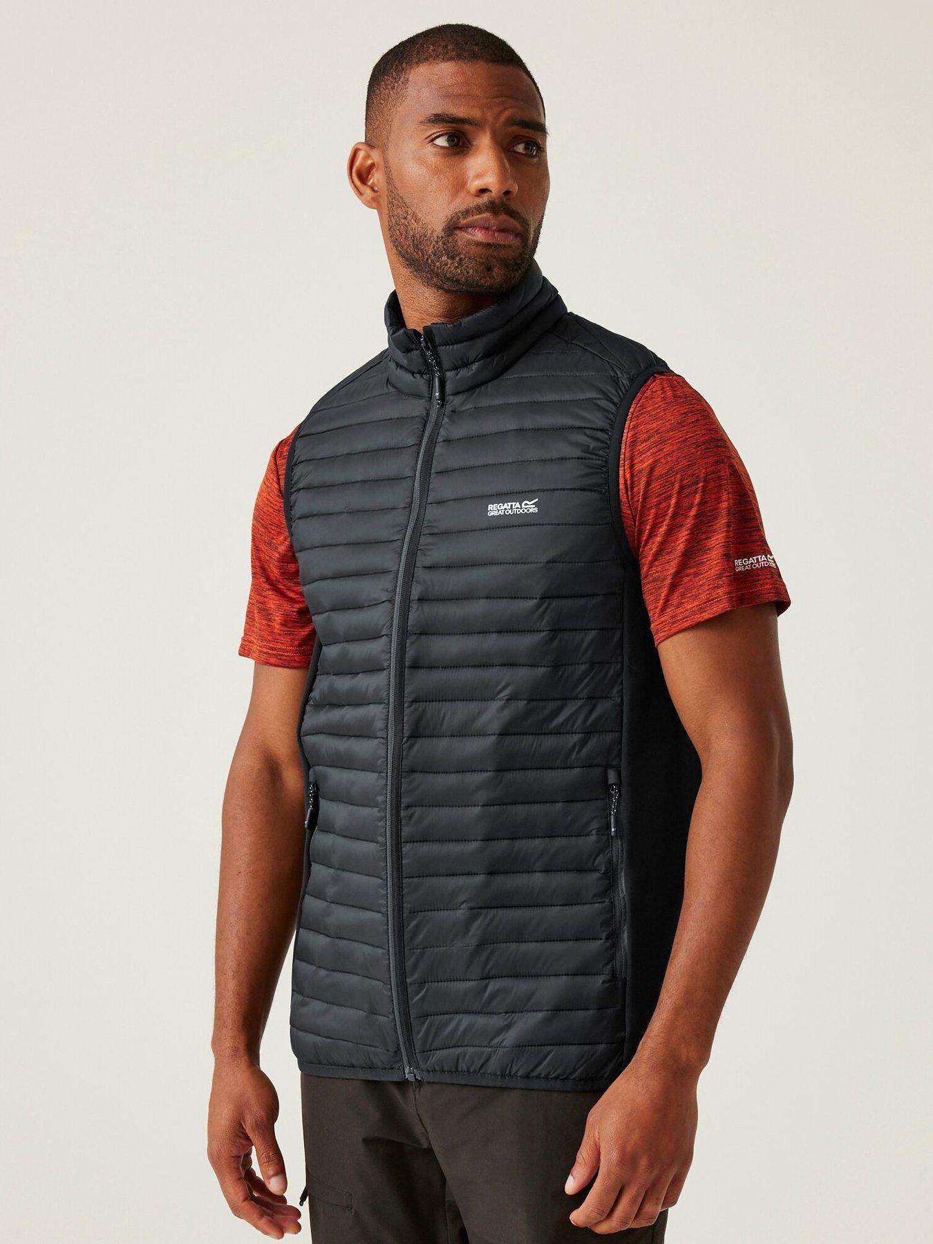 Regatta Mens Anderson Hybrid Bodywarmer Baffled Gilet - Black