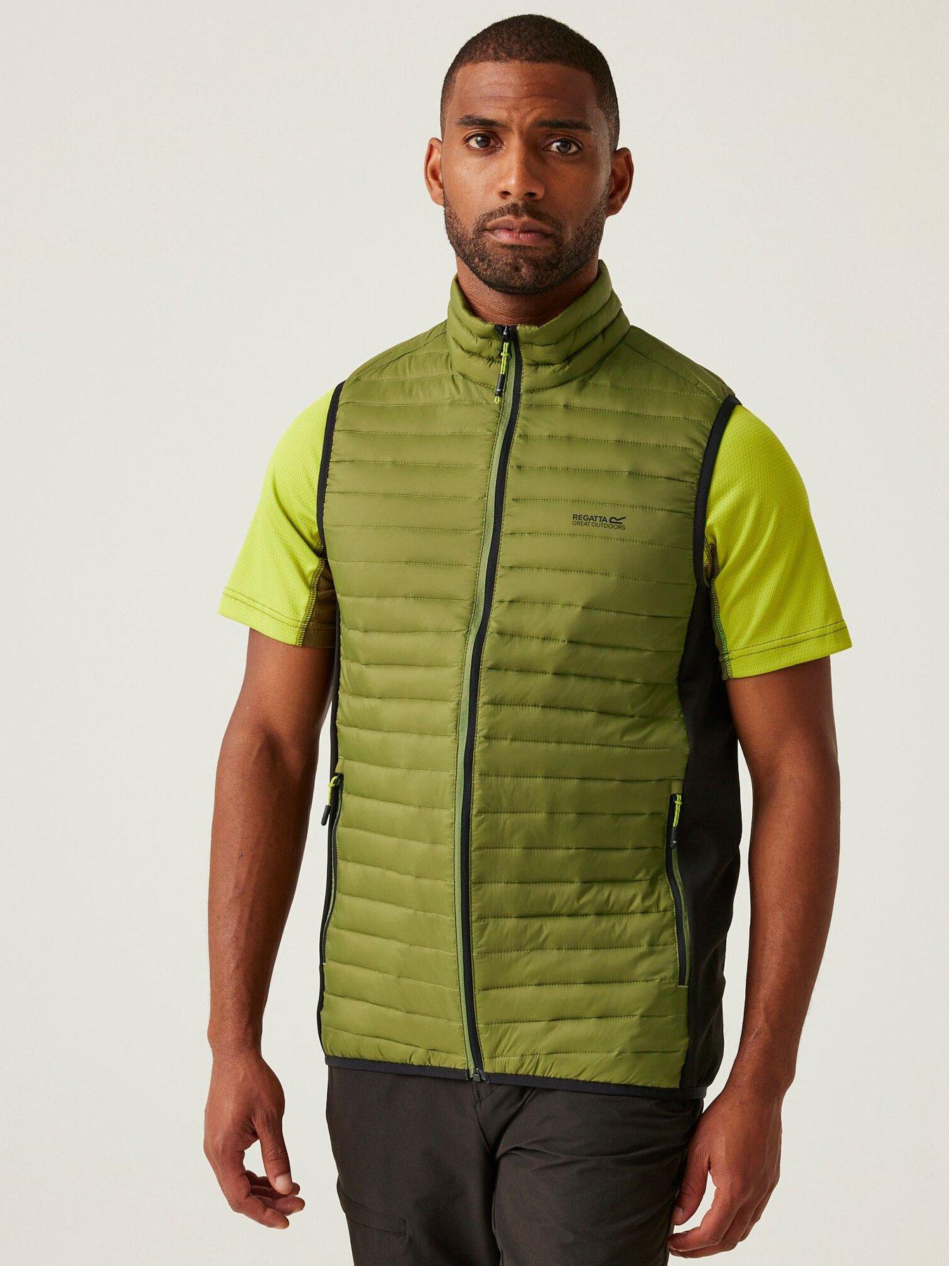 Regatta Mens Anderson Hybrid Bodywarmer Baffled Gilet - Green