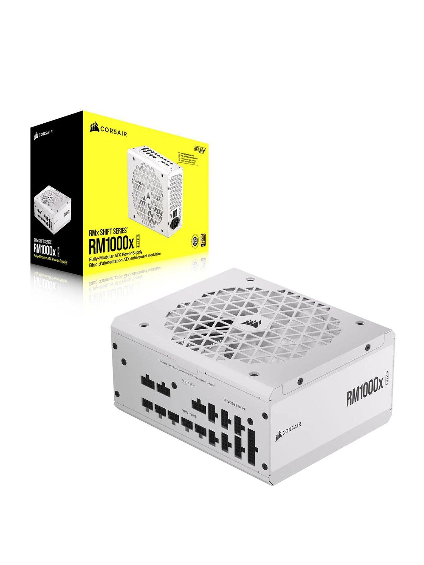 CORSAIR RM1000x Shift White 80 PLUS GOLD Certified Fully Modular 1000 Watt Power Supply